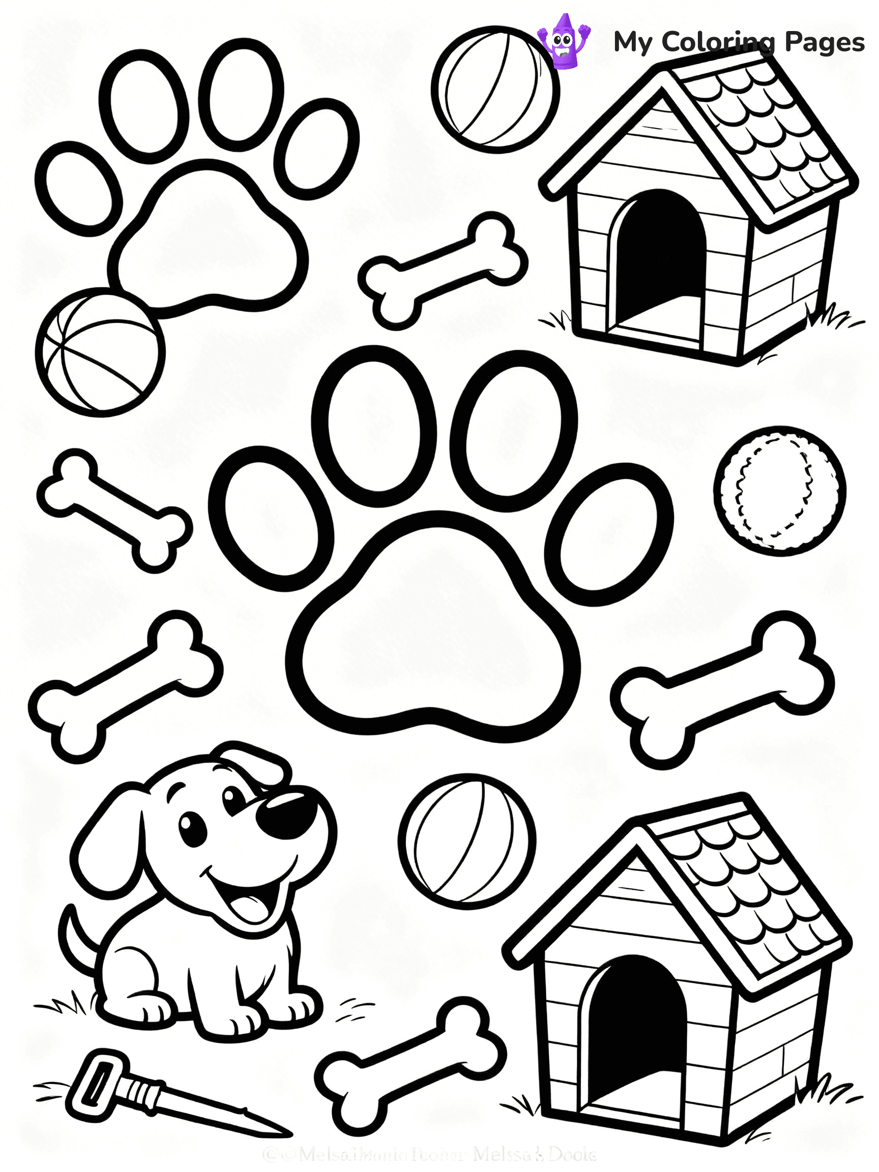 Paw Print Coloring Pages - 22