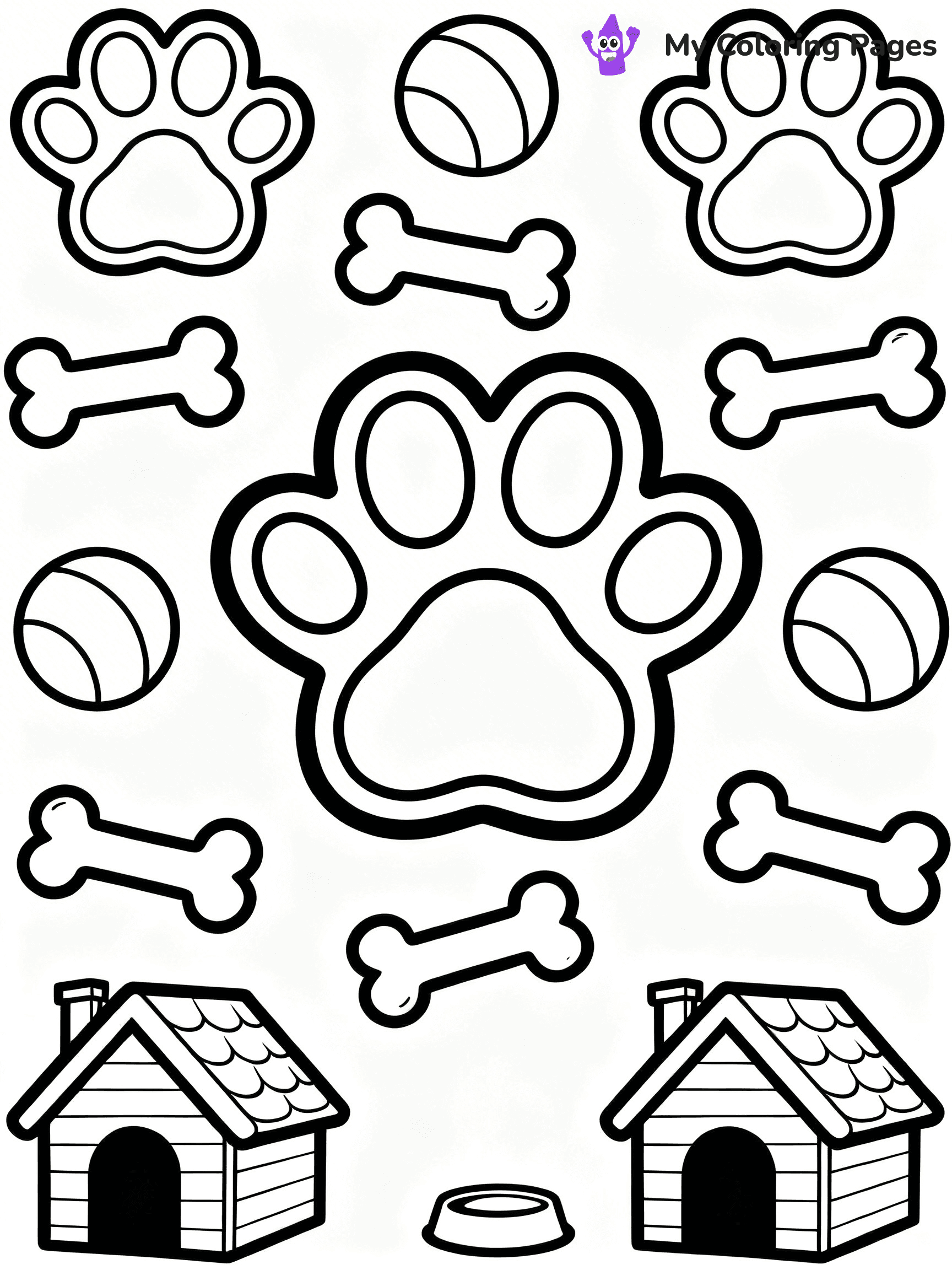 Paw Print Coloring Pages - 21