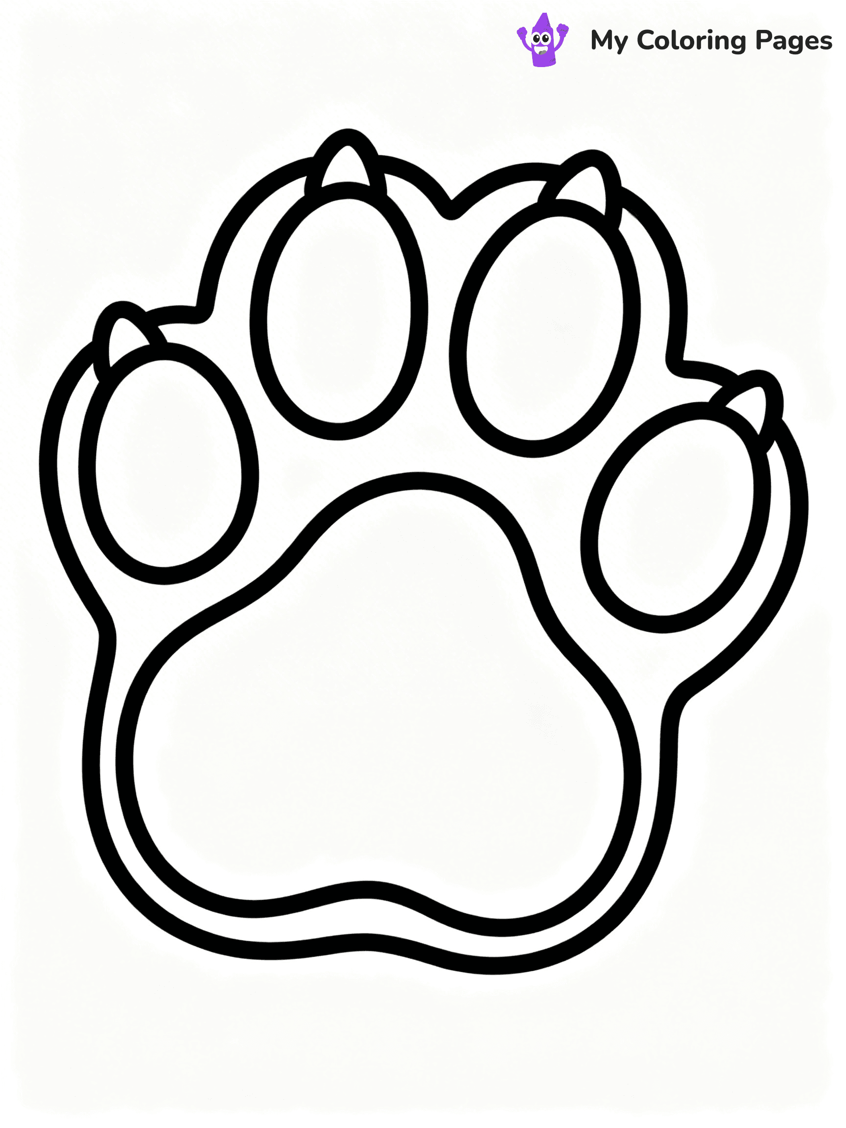 Paw Print Coloring Pages - 12