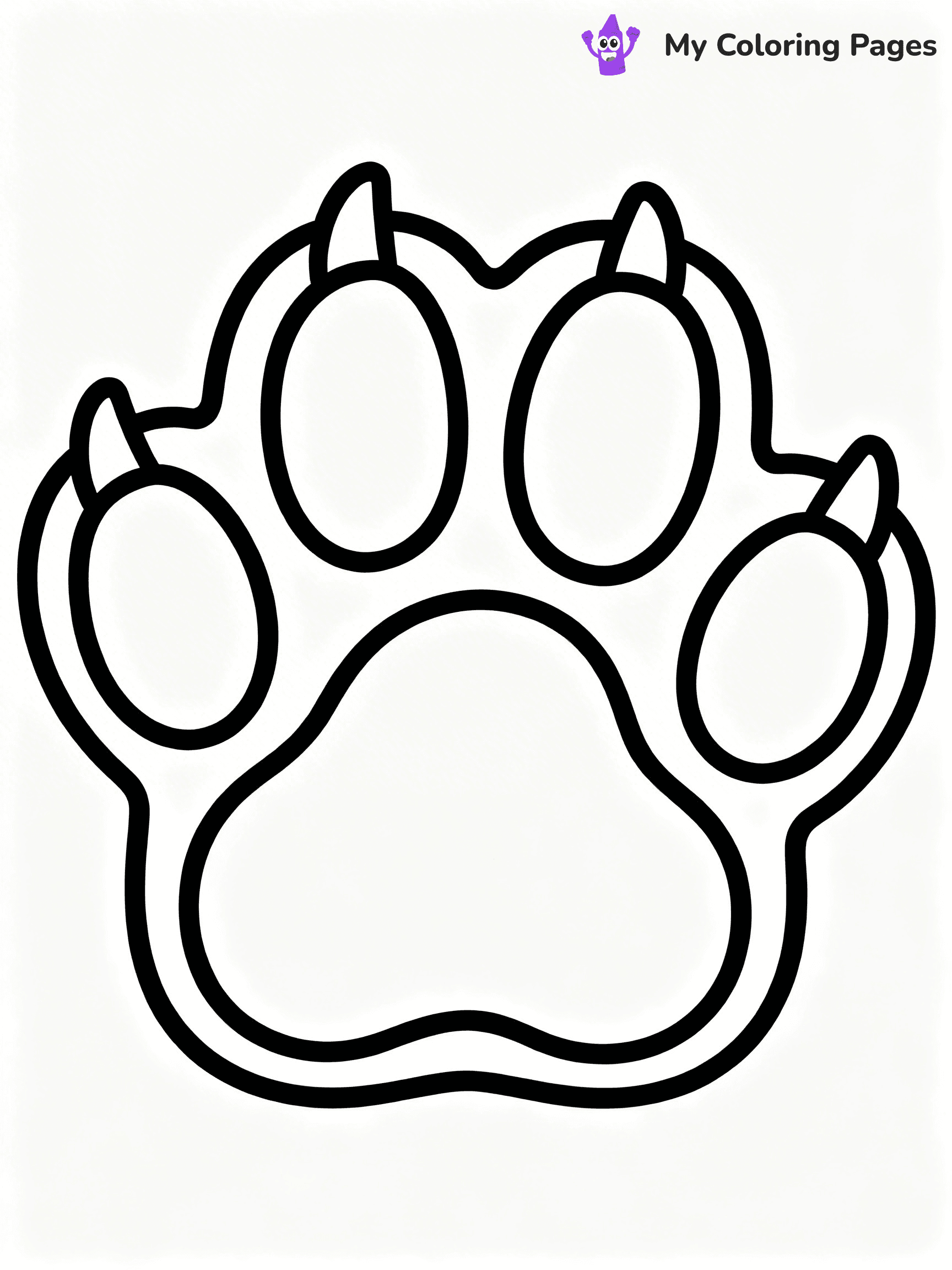 Paw Print Coloring Pages - 11