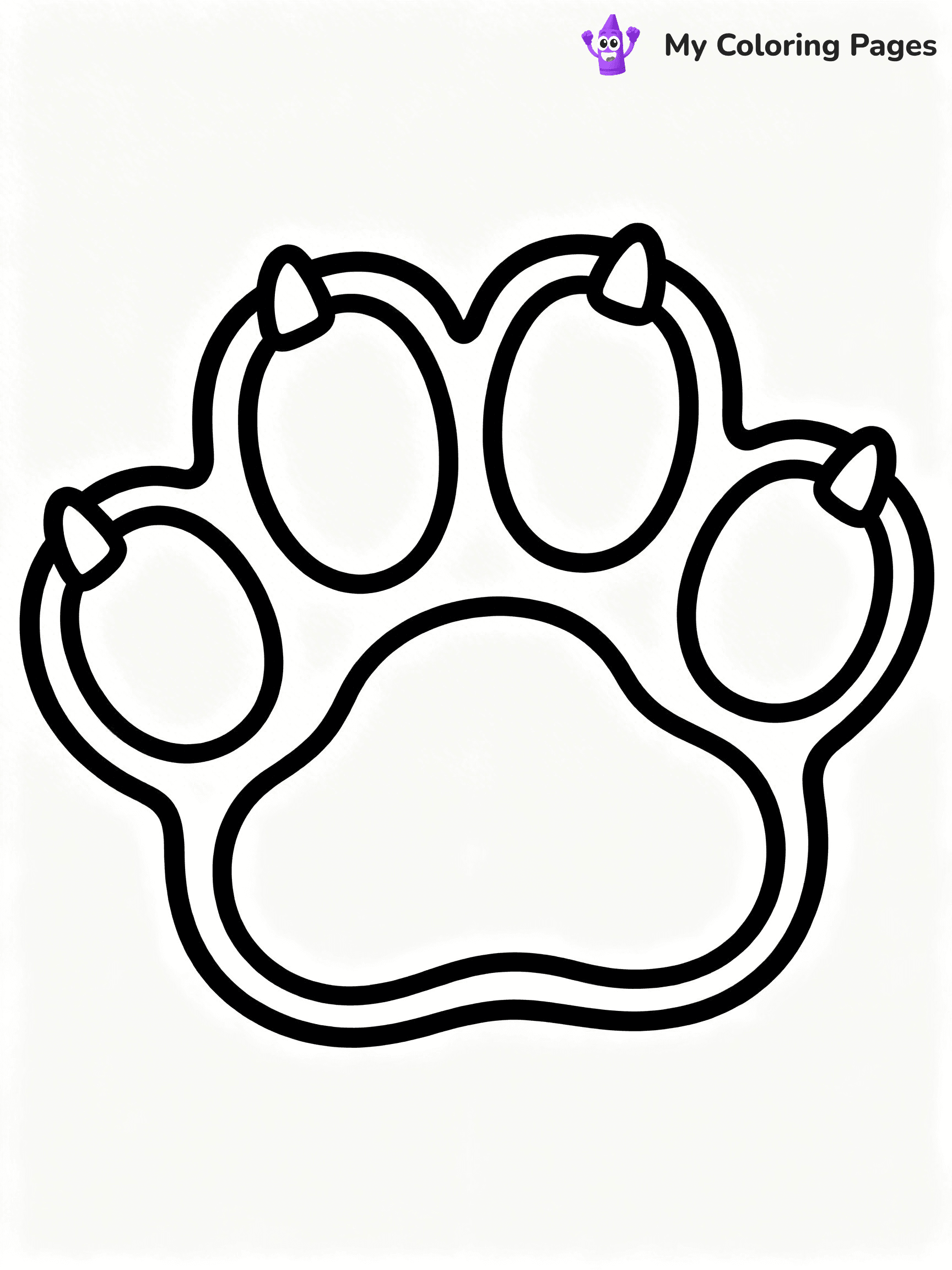 Paw Print Coloring Pages - 9