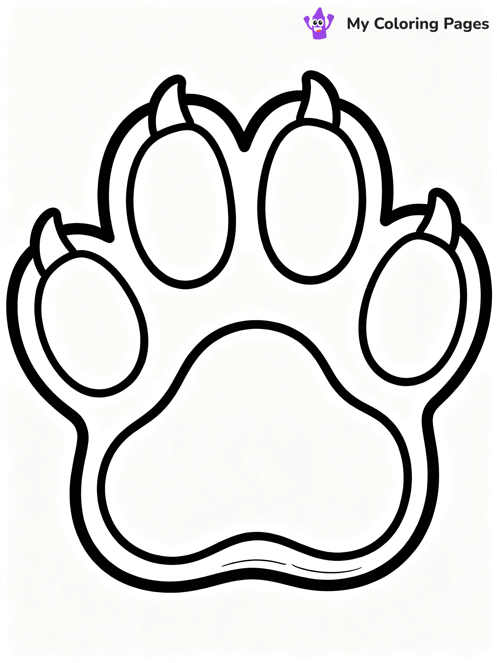 Paw Print Coloring Pages - 8