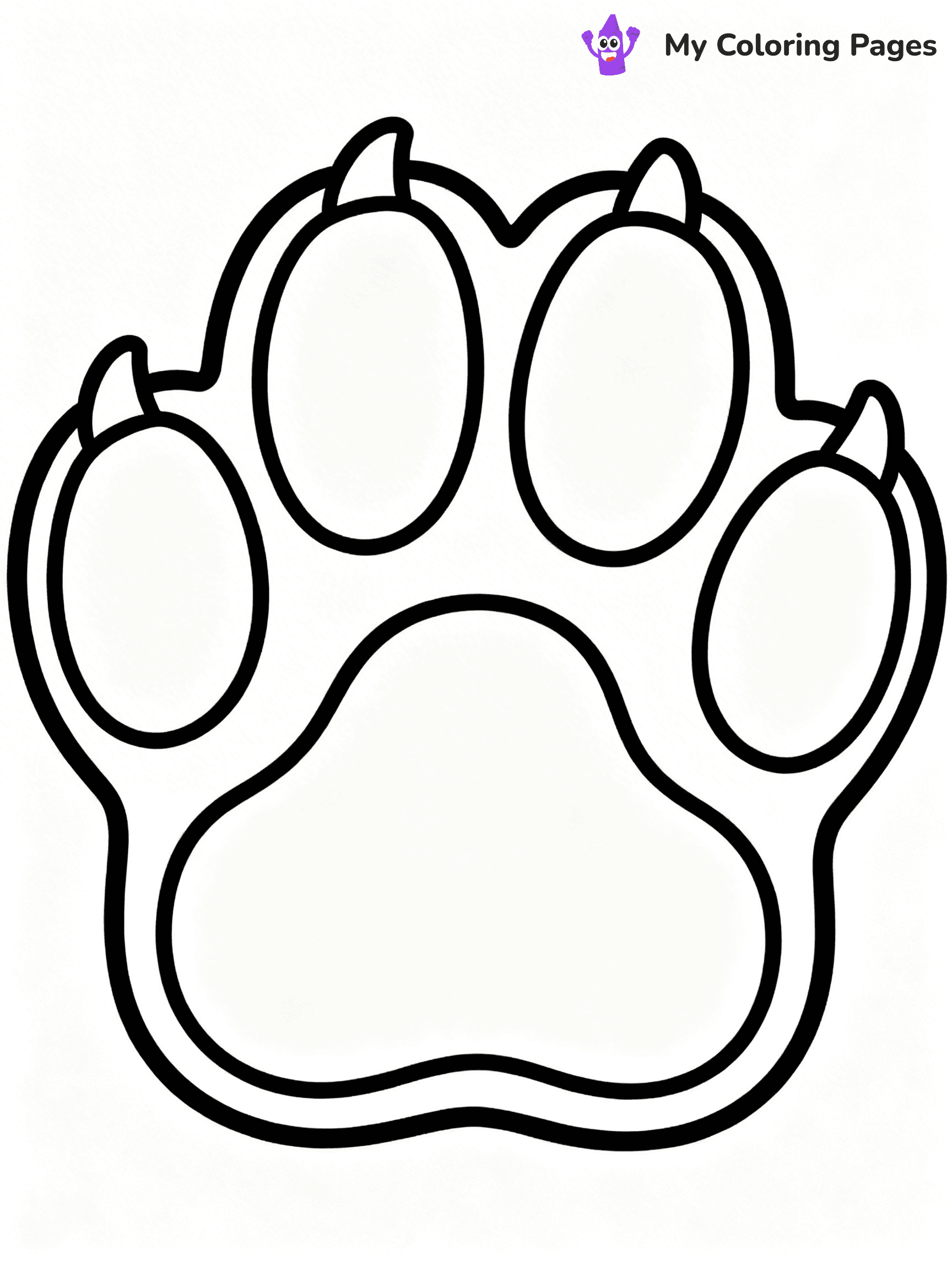 Paw Print Coloring Pages - 7