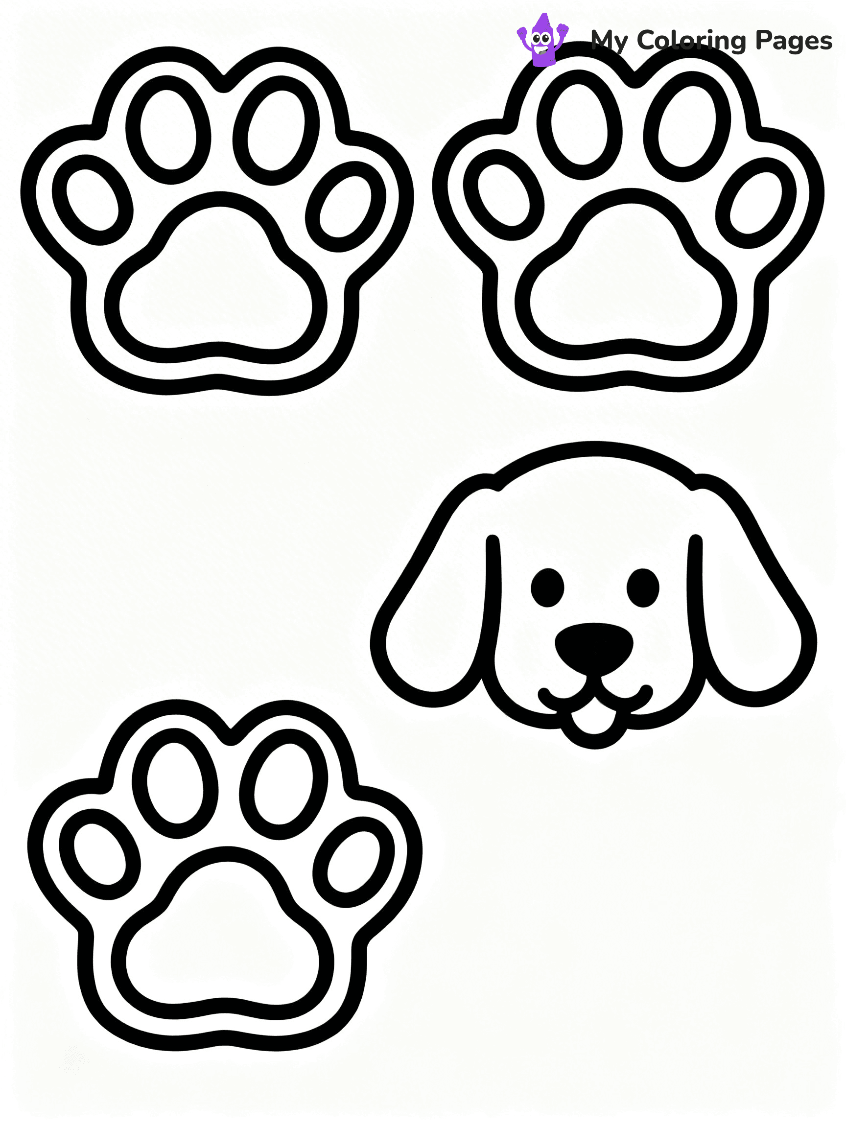 Paw Print Coloring Pages - 4