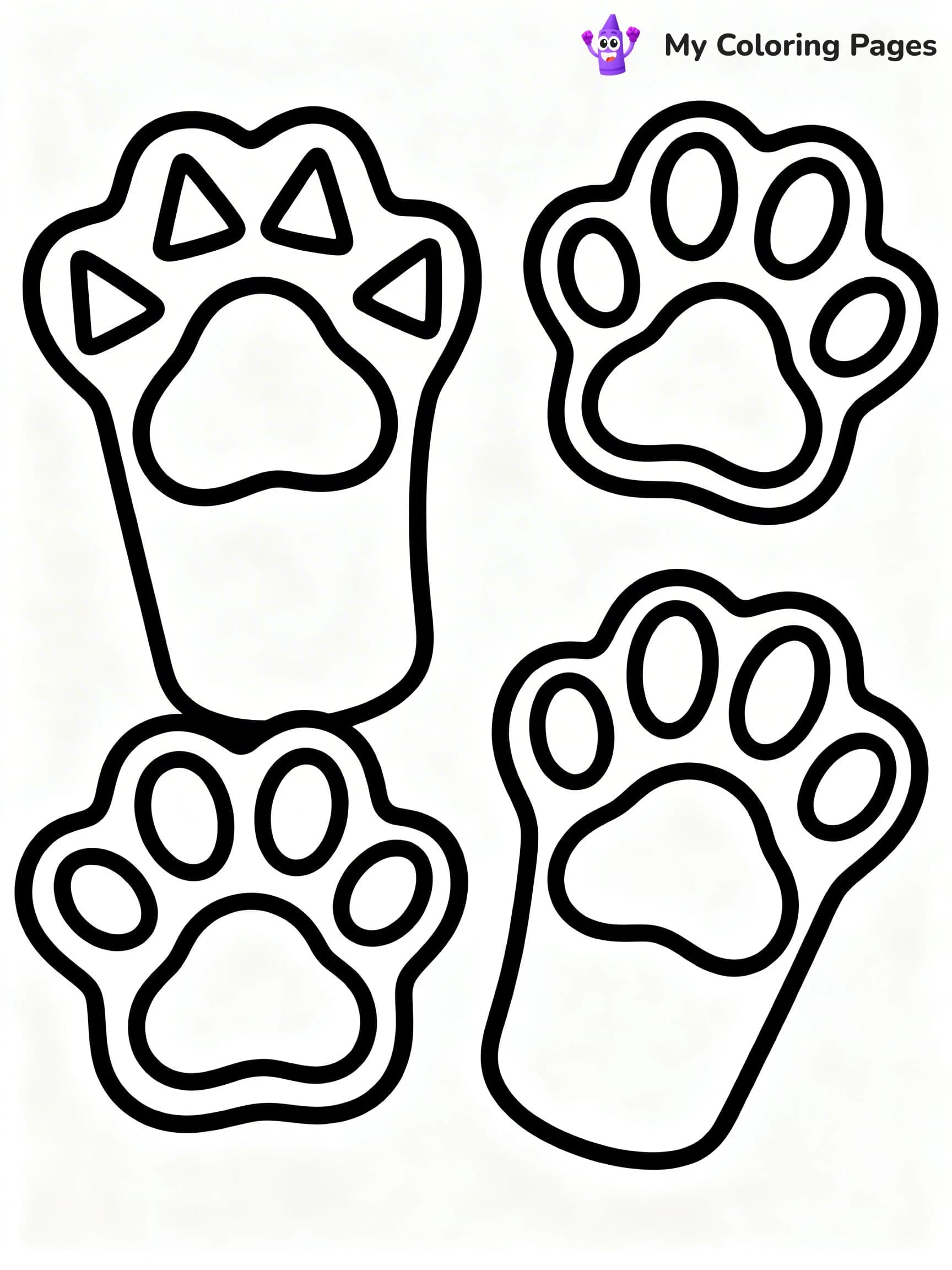 Paw Print Coloring Pages - 3