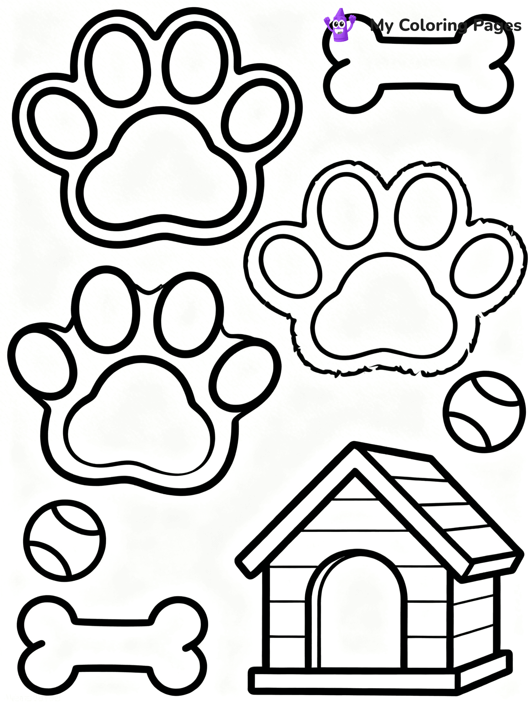 Paw Print Coloring Pages - 2