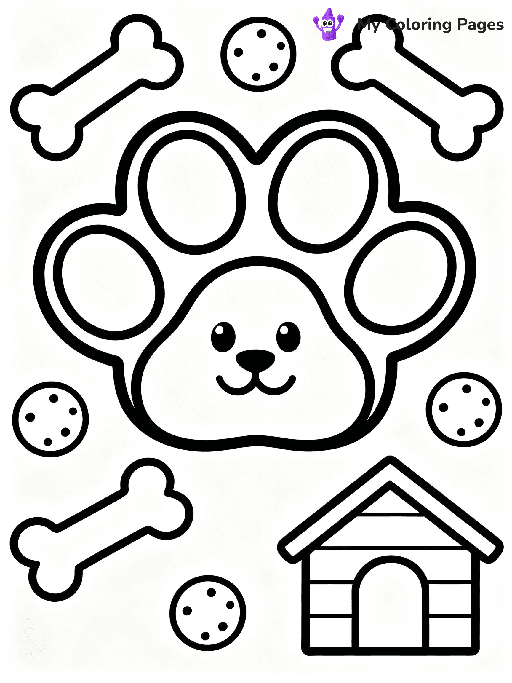 Paw Print Coloring Pages - 1