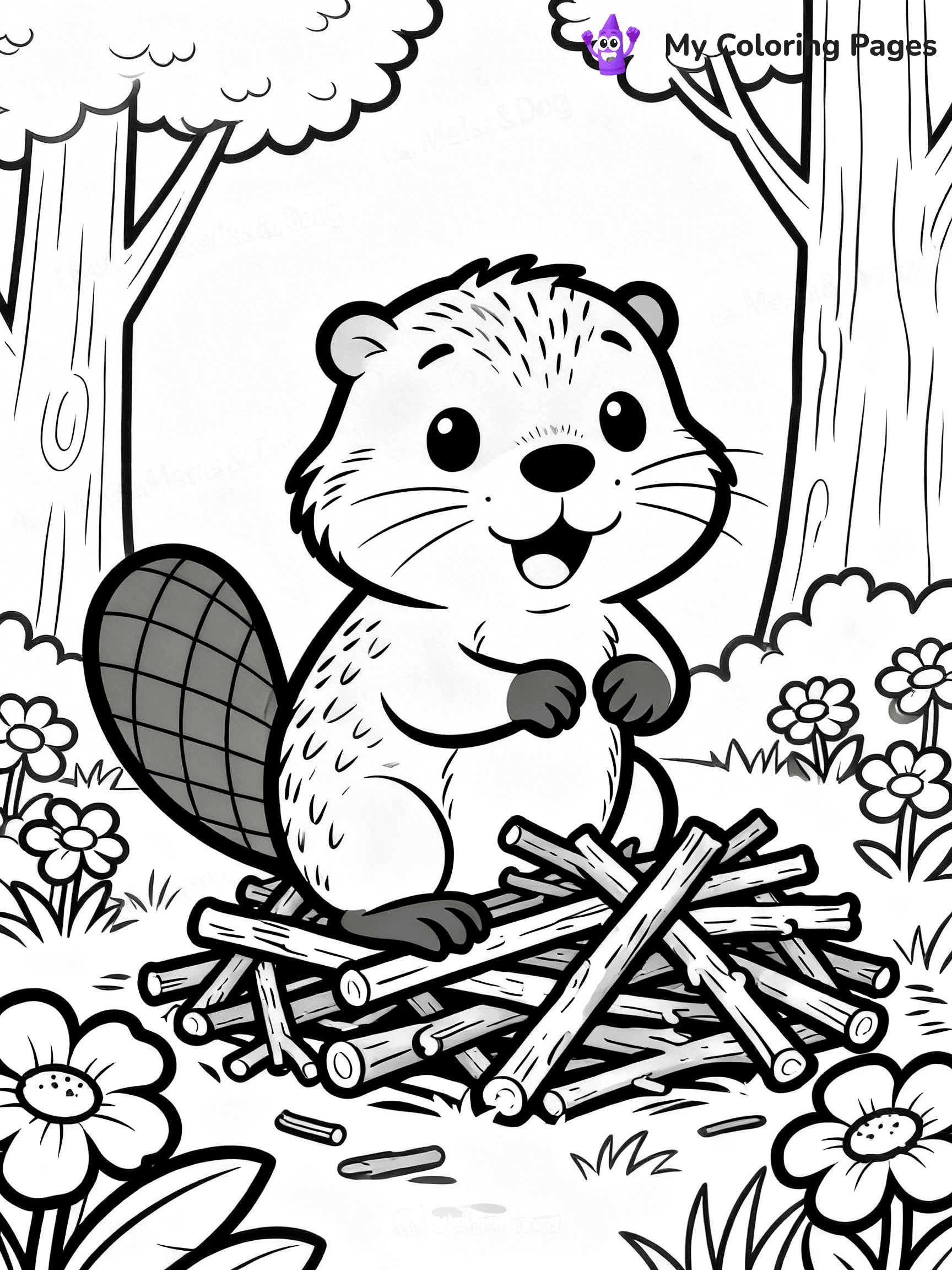 Beaver Coloring Pages - 25