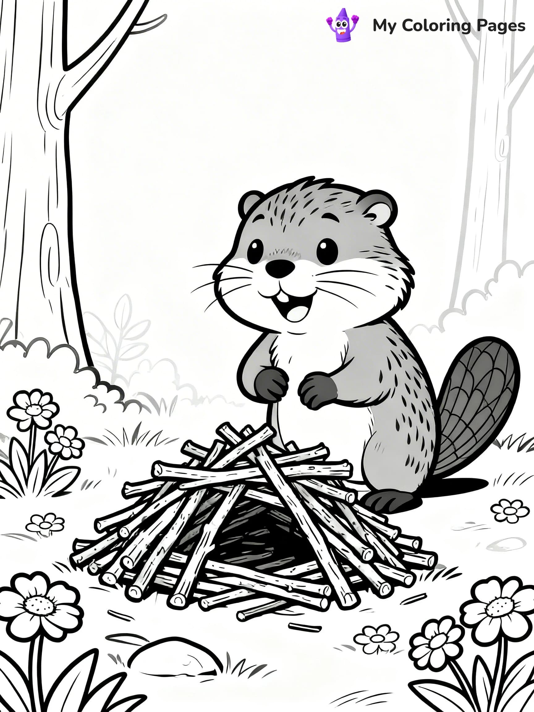 Beaver Coloring Pages - 23