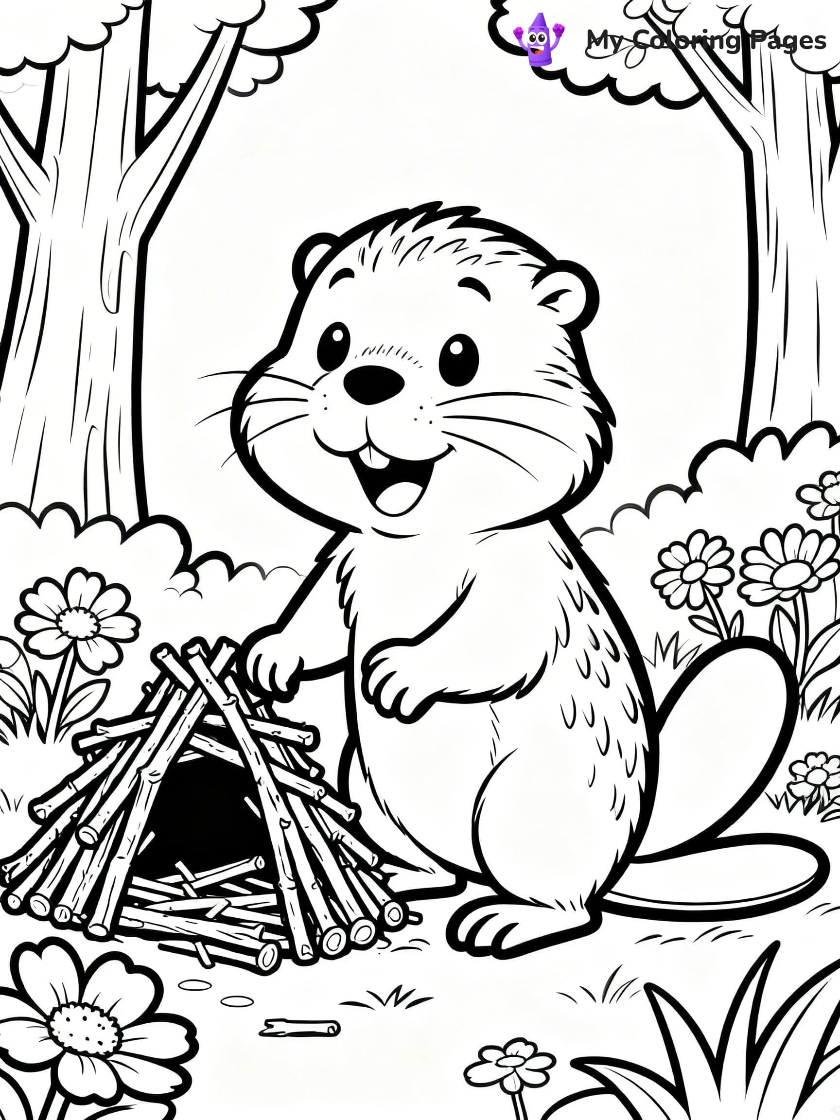Beaver Coloring Pages - 22