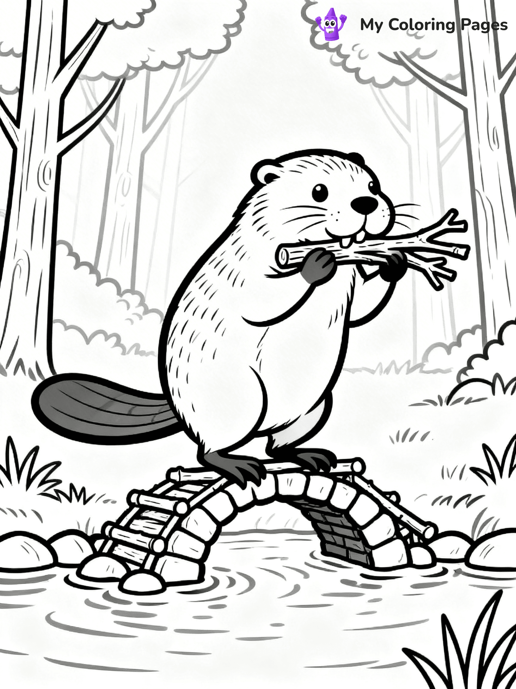 Beaver Coloring Pages - 4