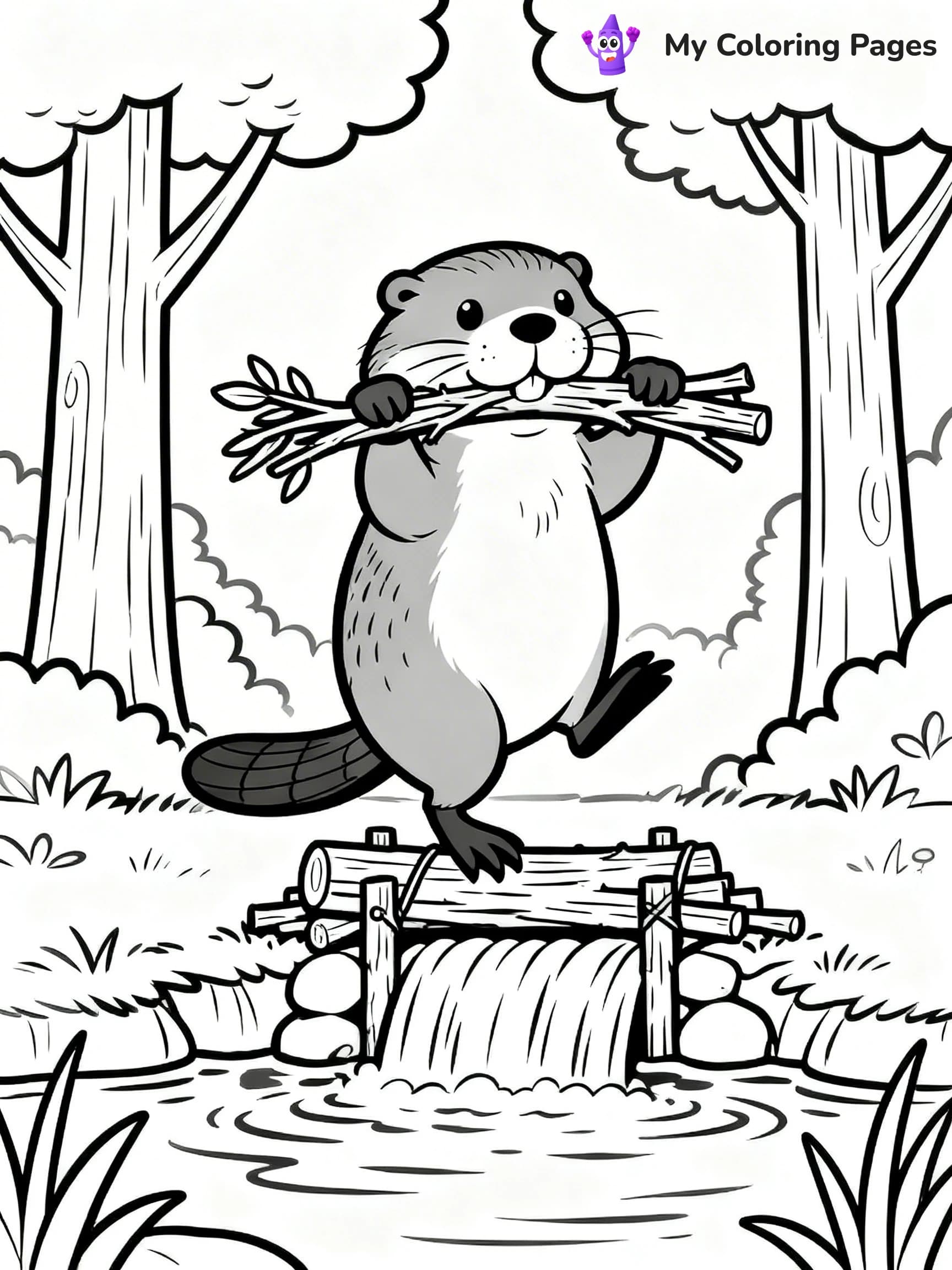 Beaver Coloring Pages - 2