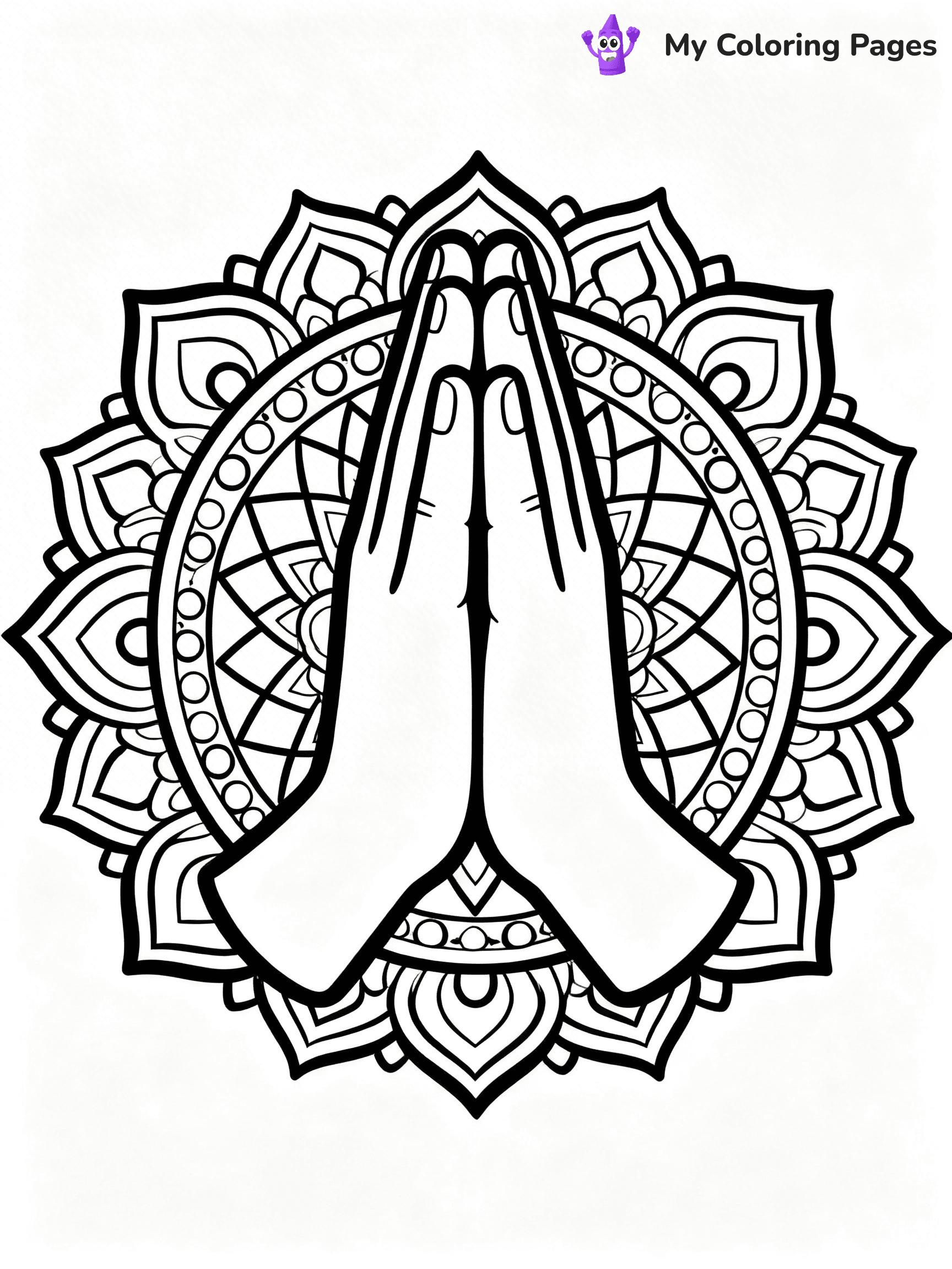 Praying Hands Coloring Pages - 109