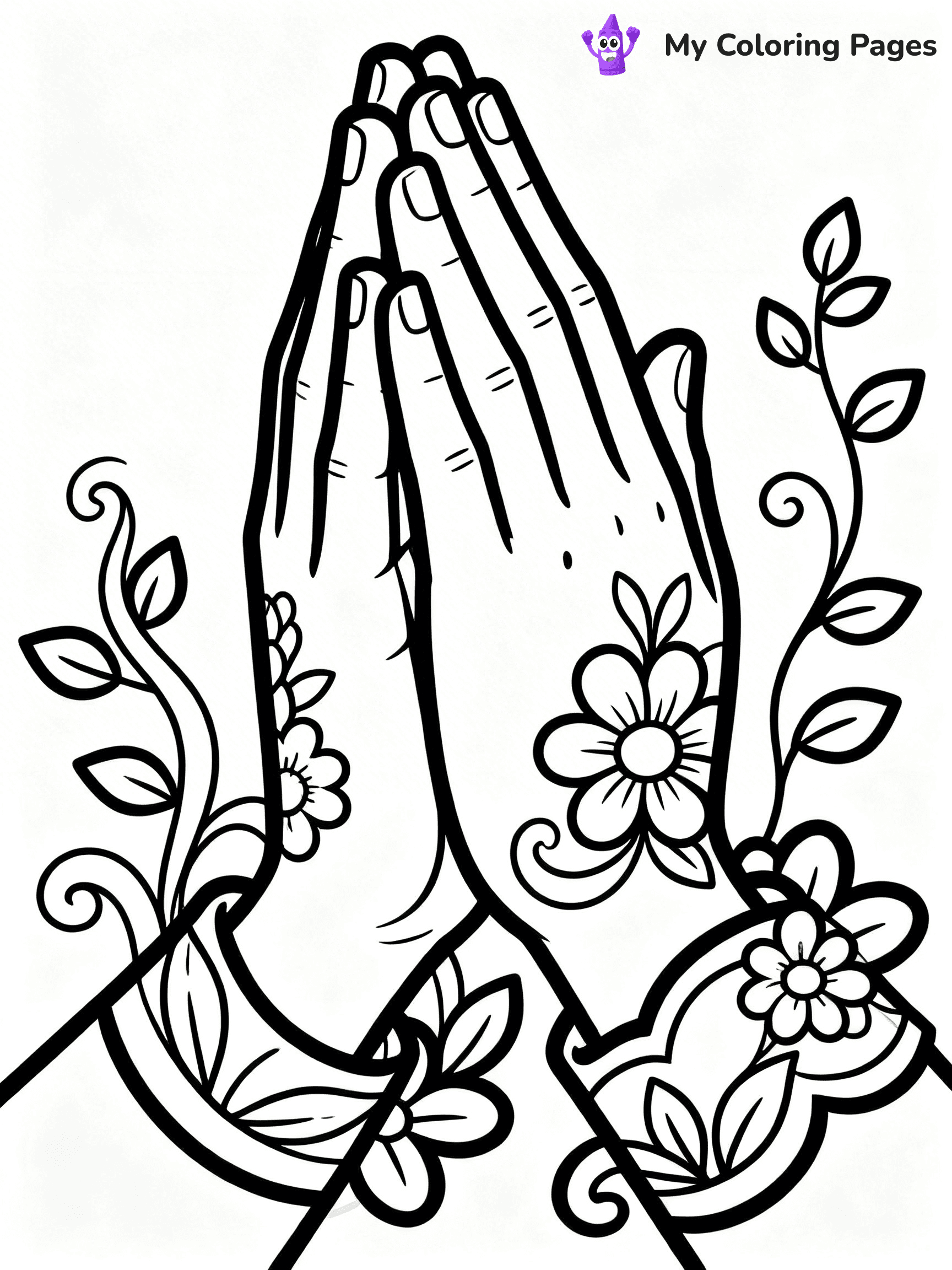 Praying Hands Coloring Pages - 103
