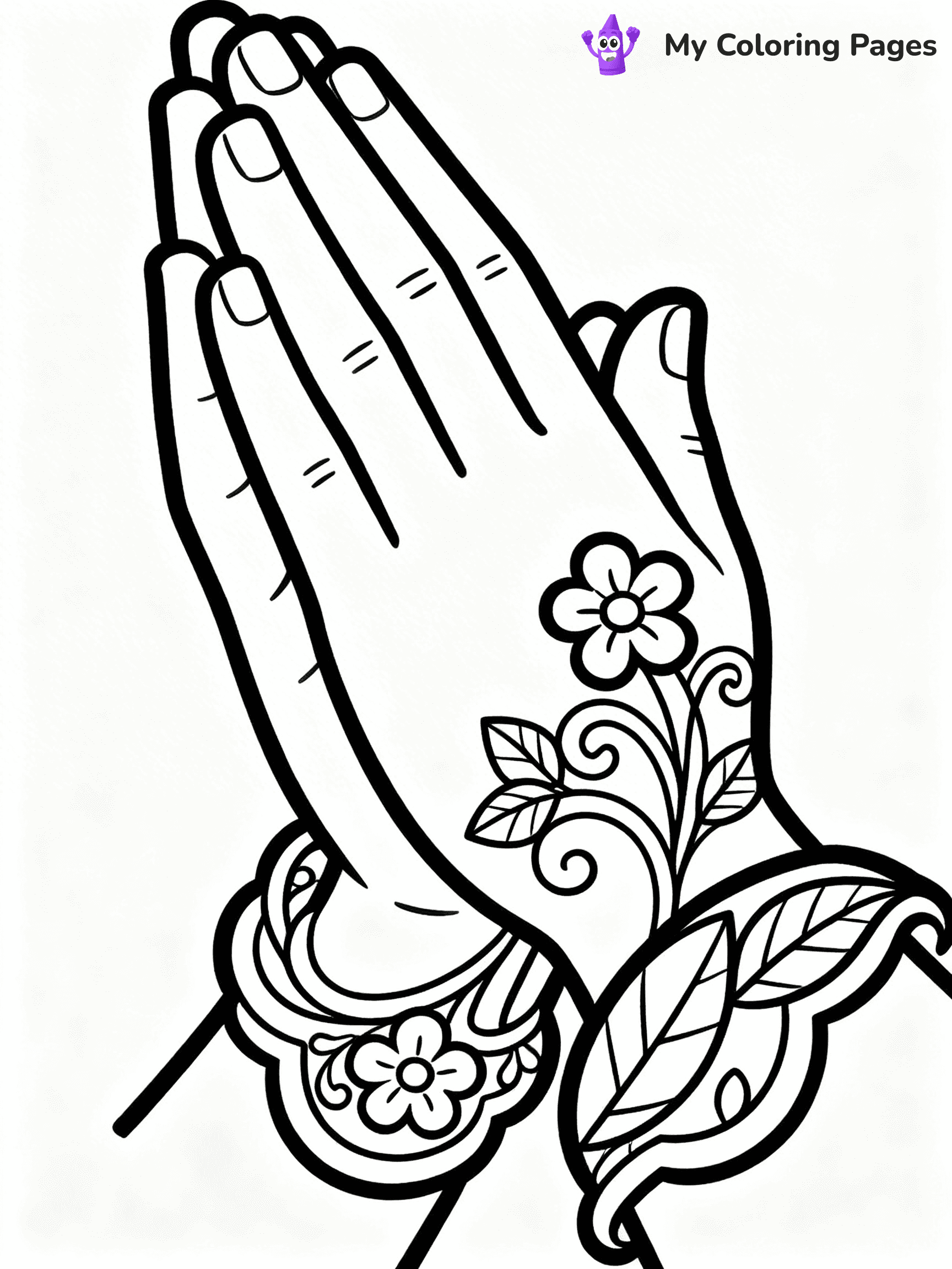 Praying Hands Coloring Pages - 102