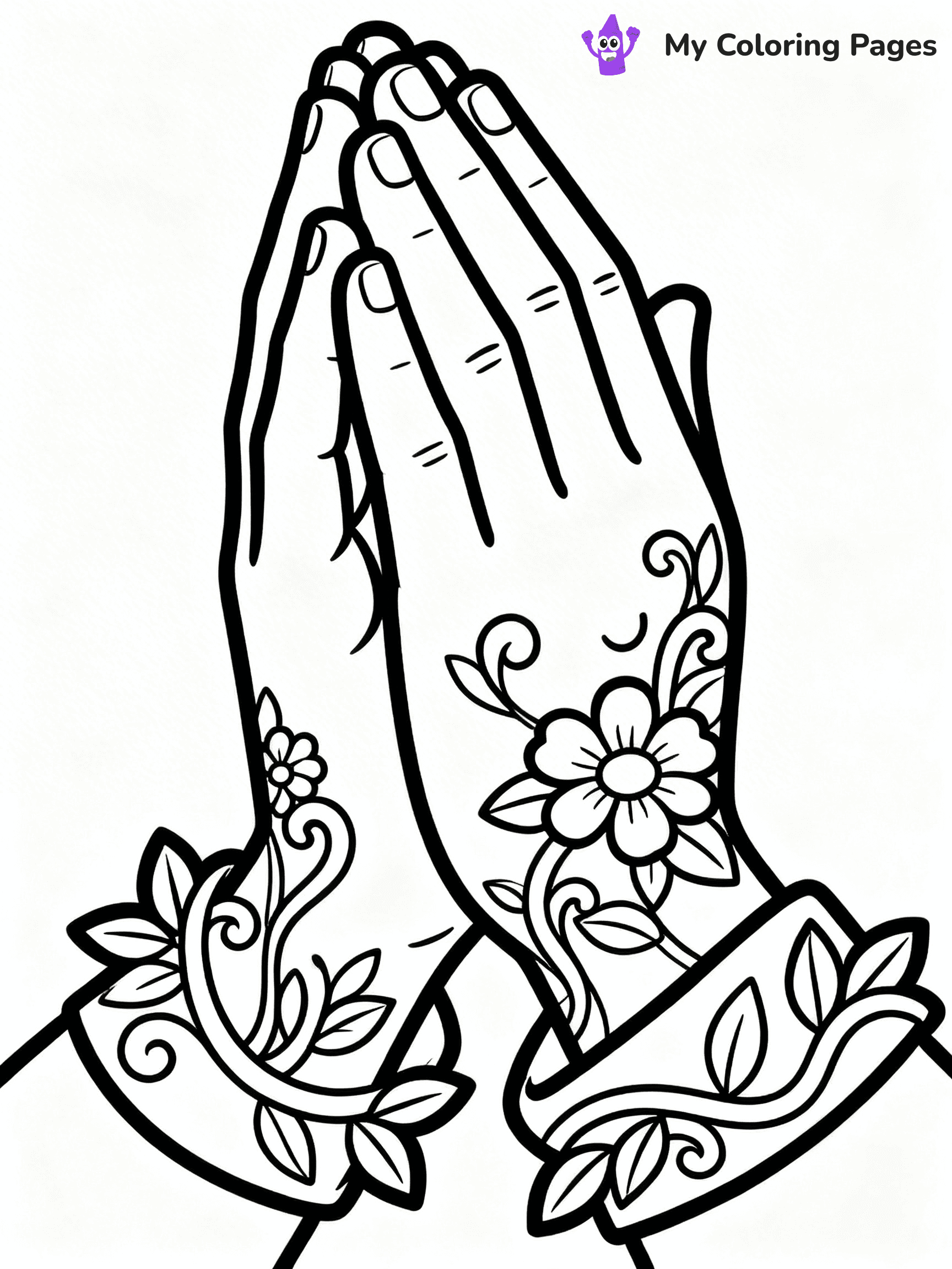 Praying Hands Coloring Pages - 100