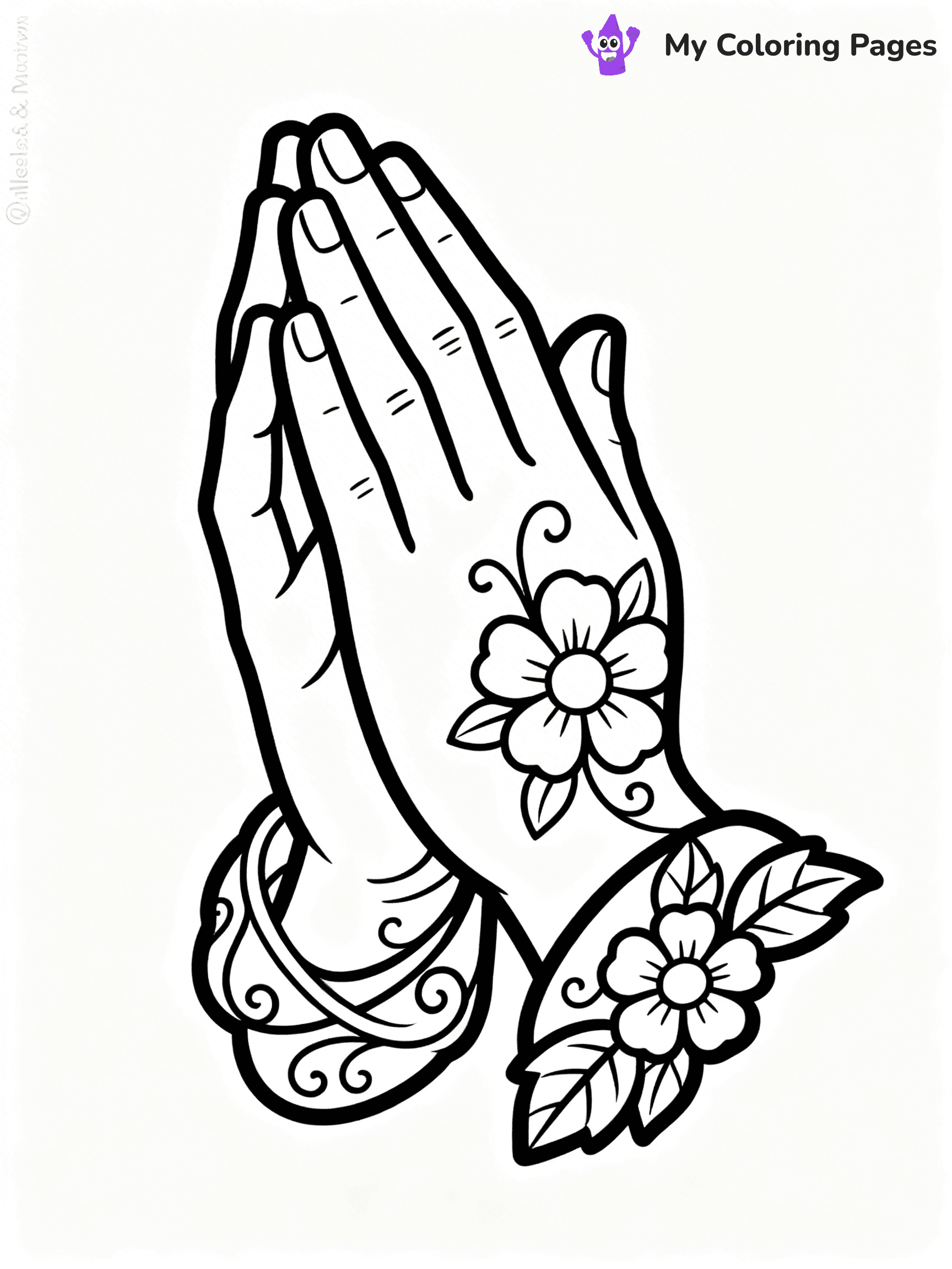 Praying Hands Coloring Pages - 98