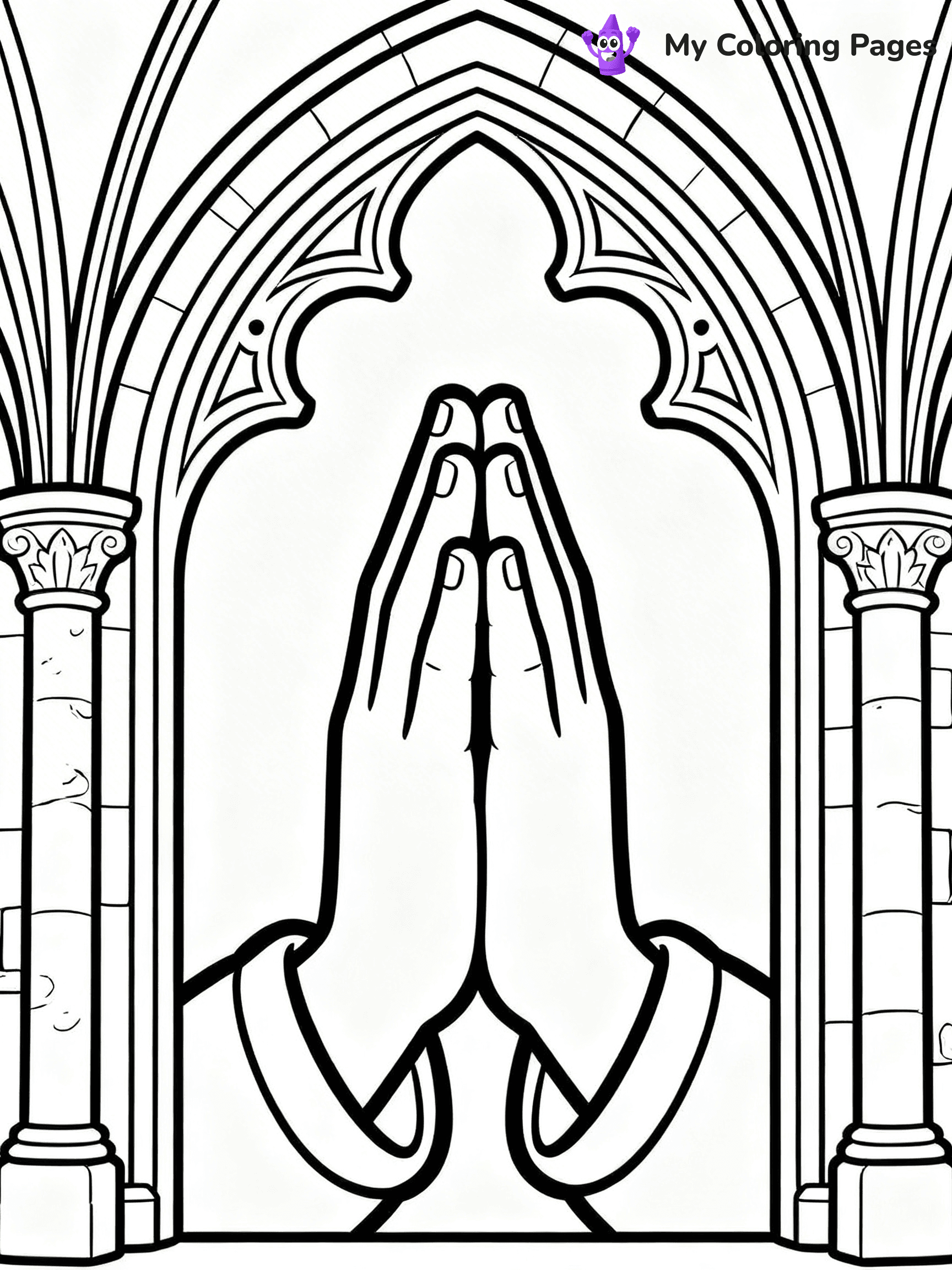 Praying Hands Coloring Pages - 94