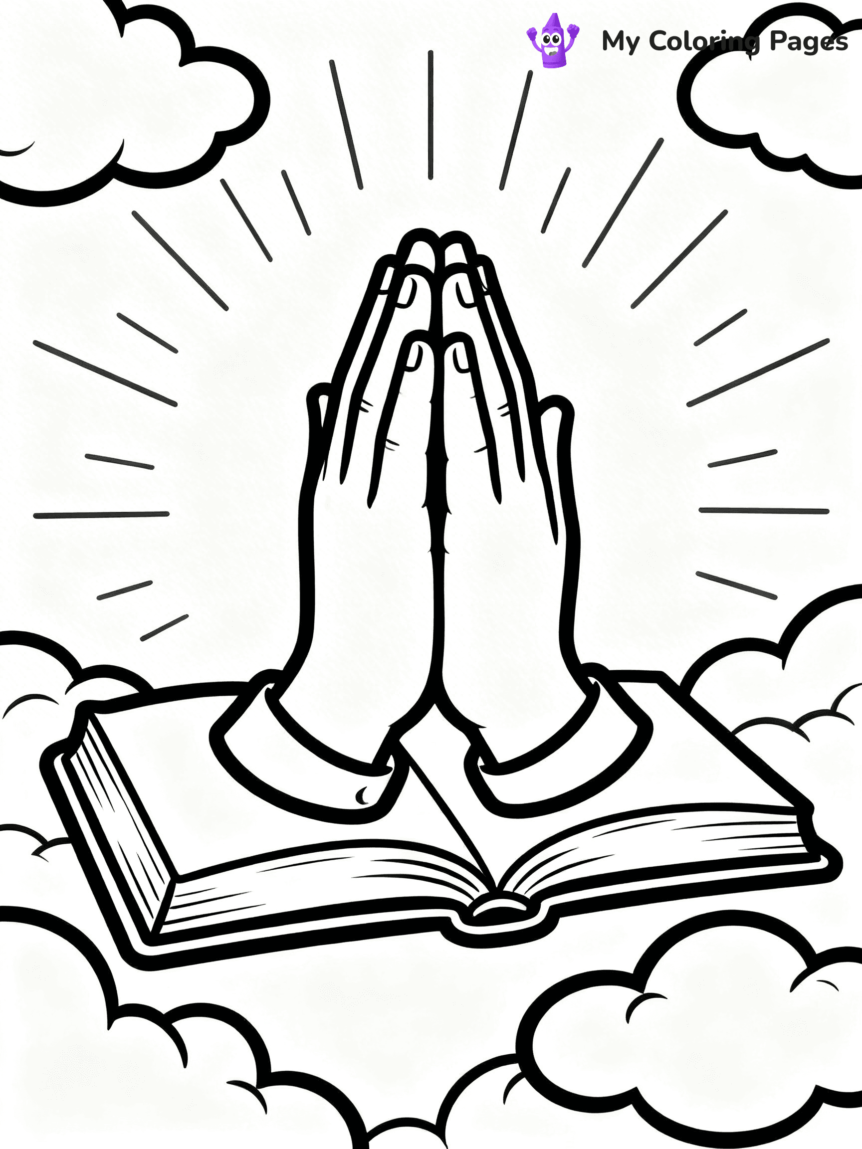 Praying Hands Coloring Pages - 90