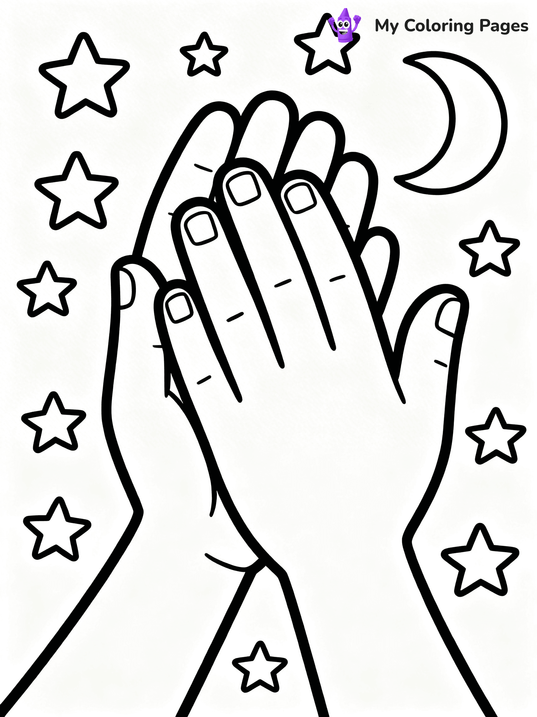Praying Hands Coloring Pages - 82