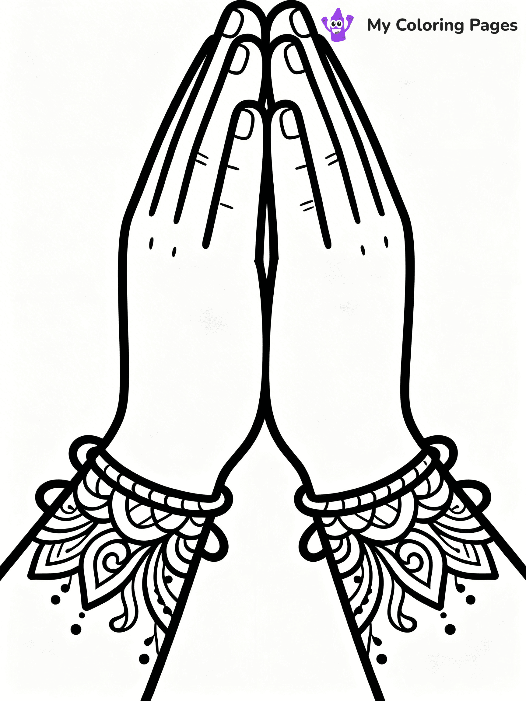 Praying Hands Coloring Pages - 77