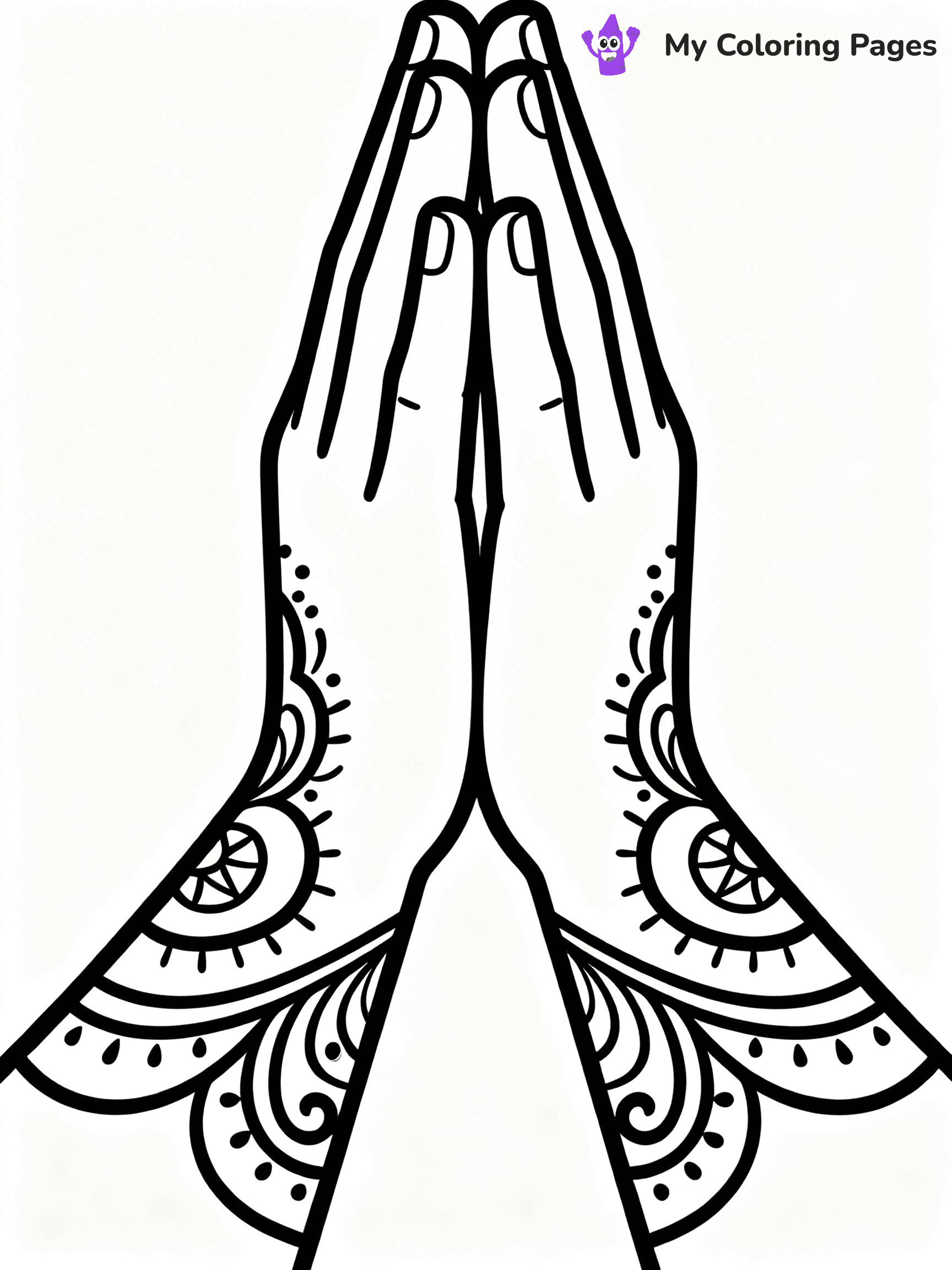 Praying Hands Coloring Pages - 73
