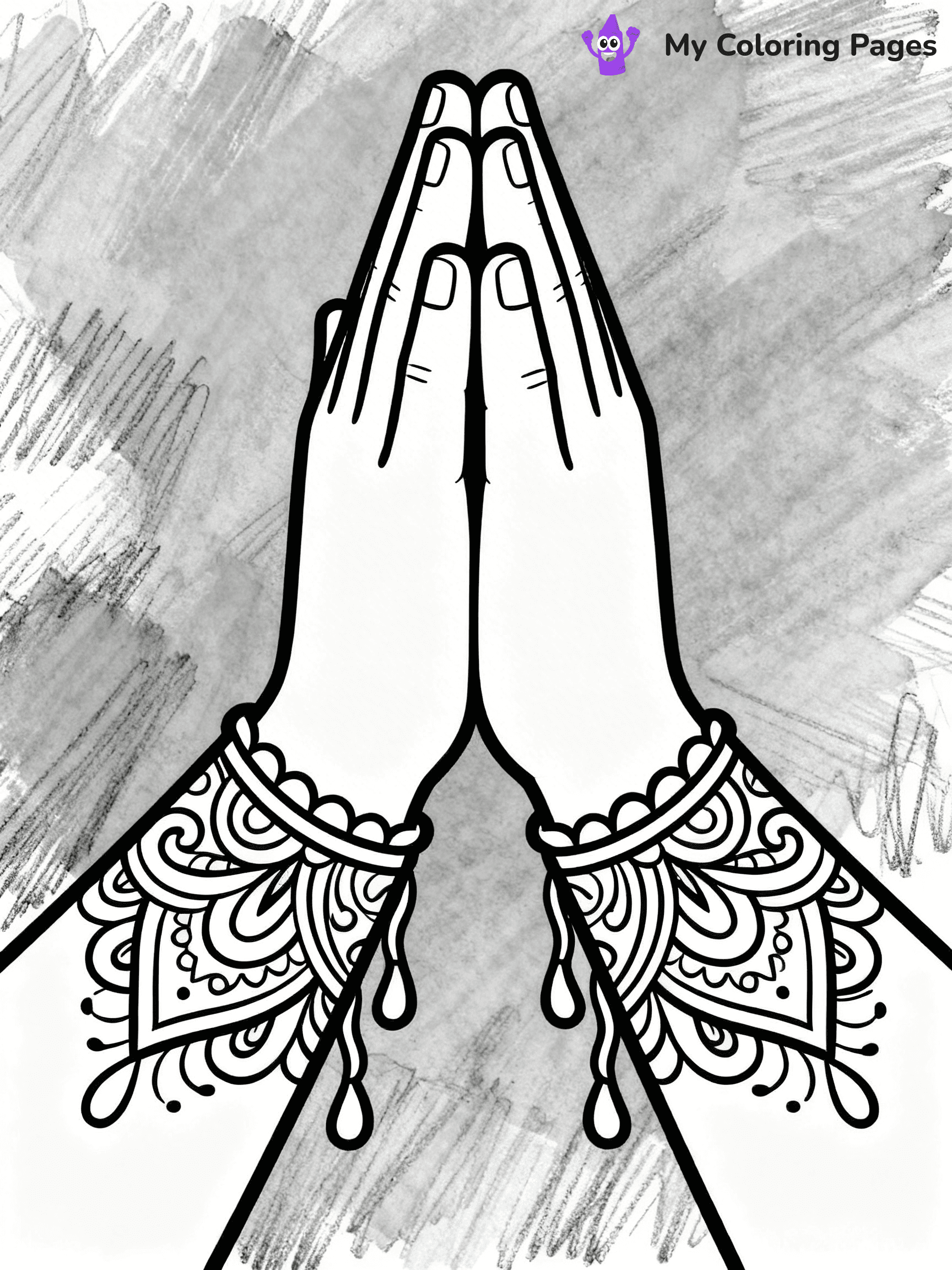 Praying Hands Coloring Pages - 72
