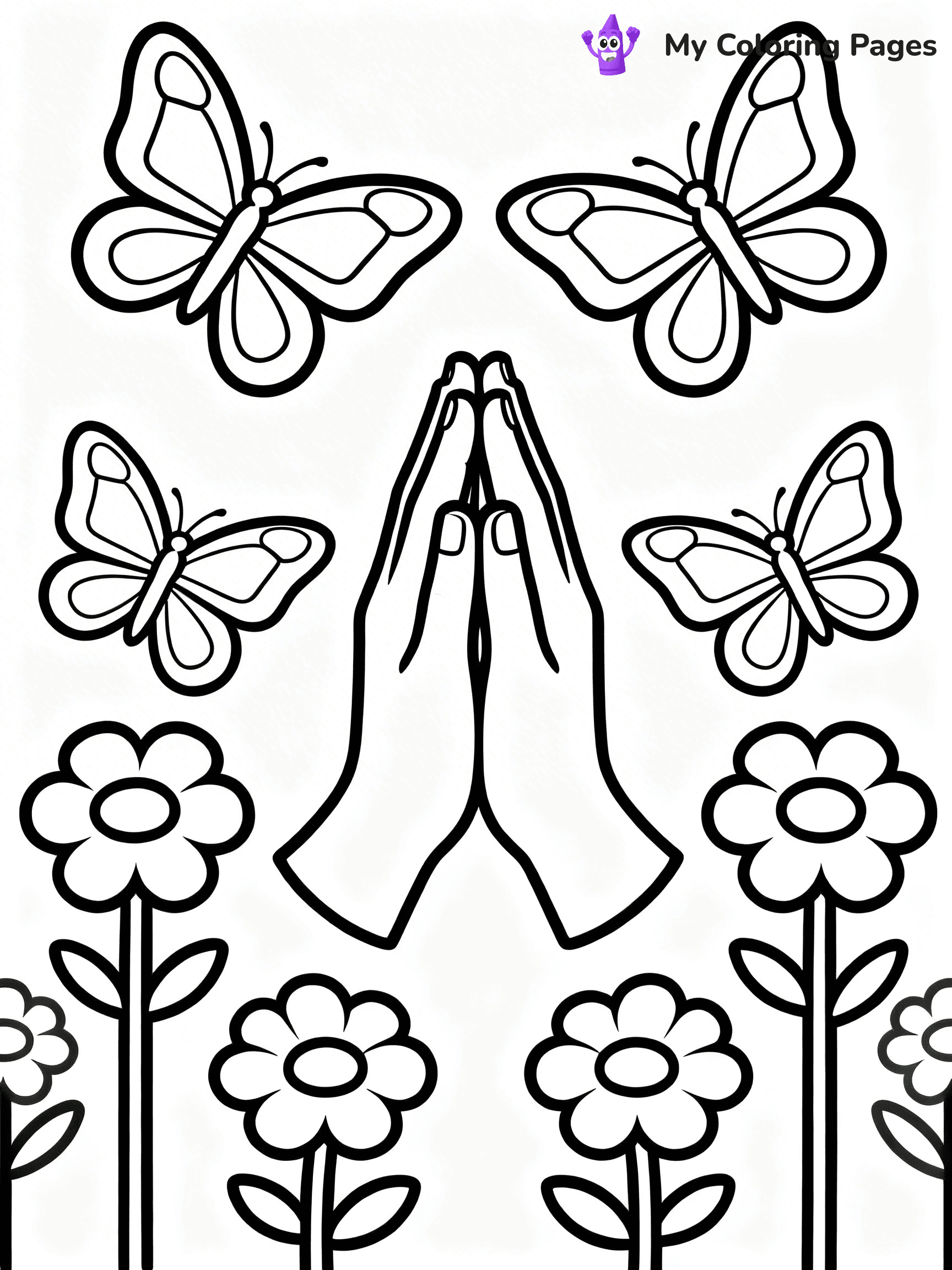 Praying Hands Coloring Pages - 47