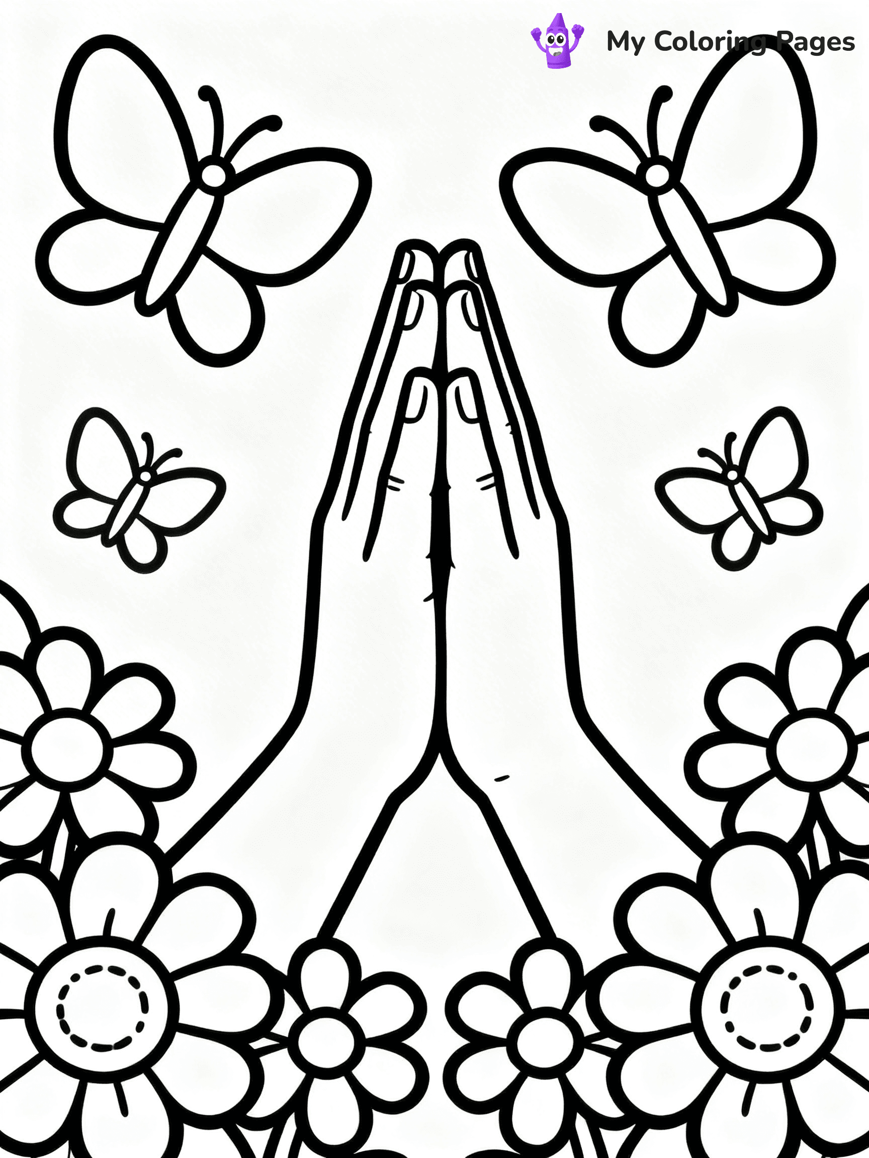 Praying Hands Coloring Pages - 46