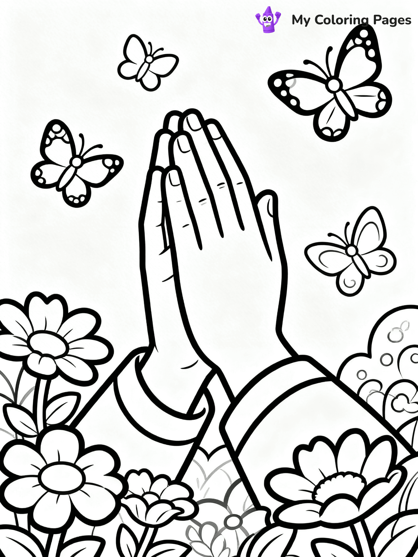 Praying Hands Coloring Pages - 43