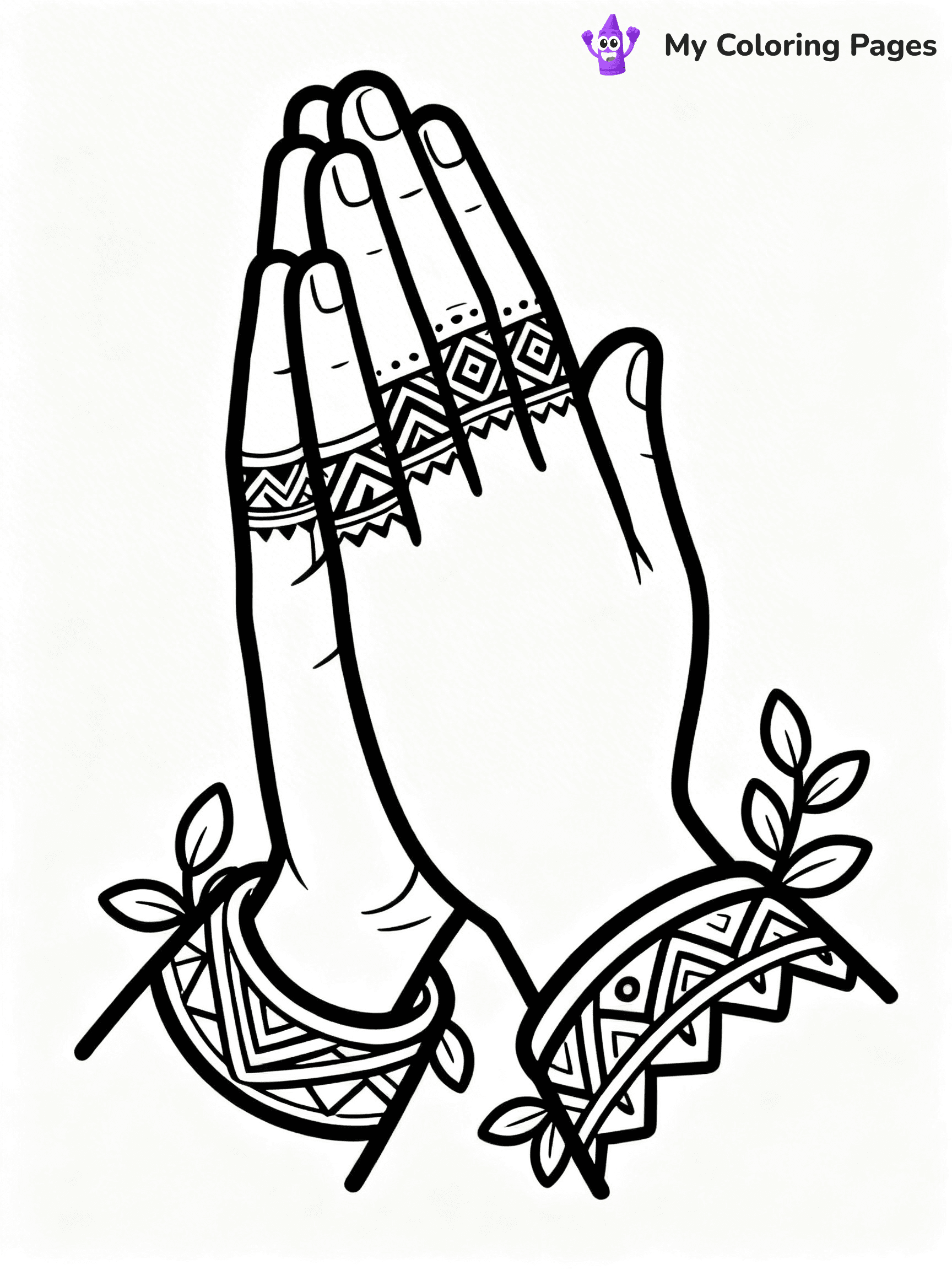 Praying Hands Coloring Pages - 41
