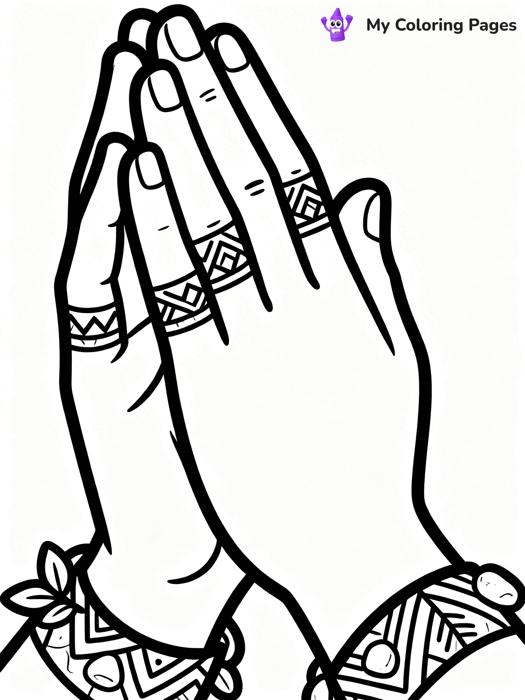 Praying Hands Coloring Pages - 39