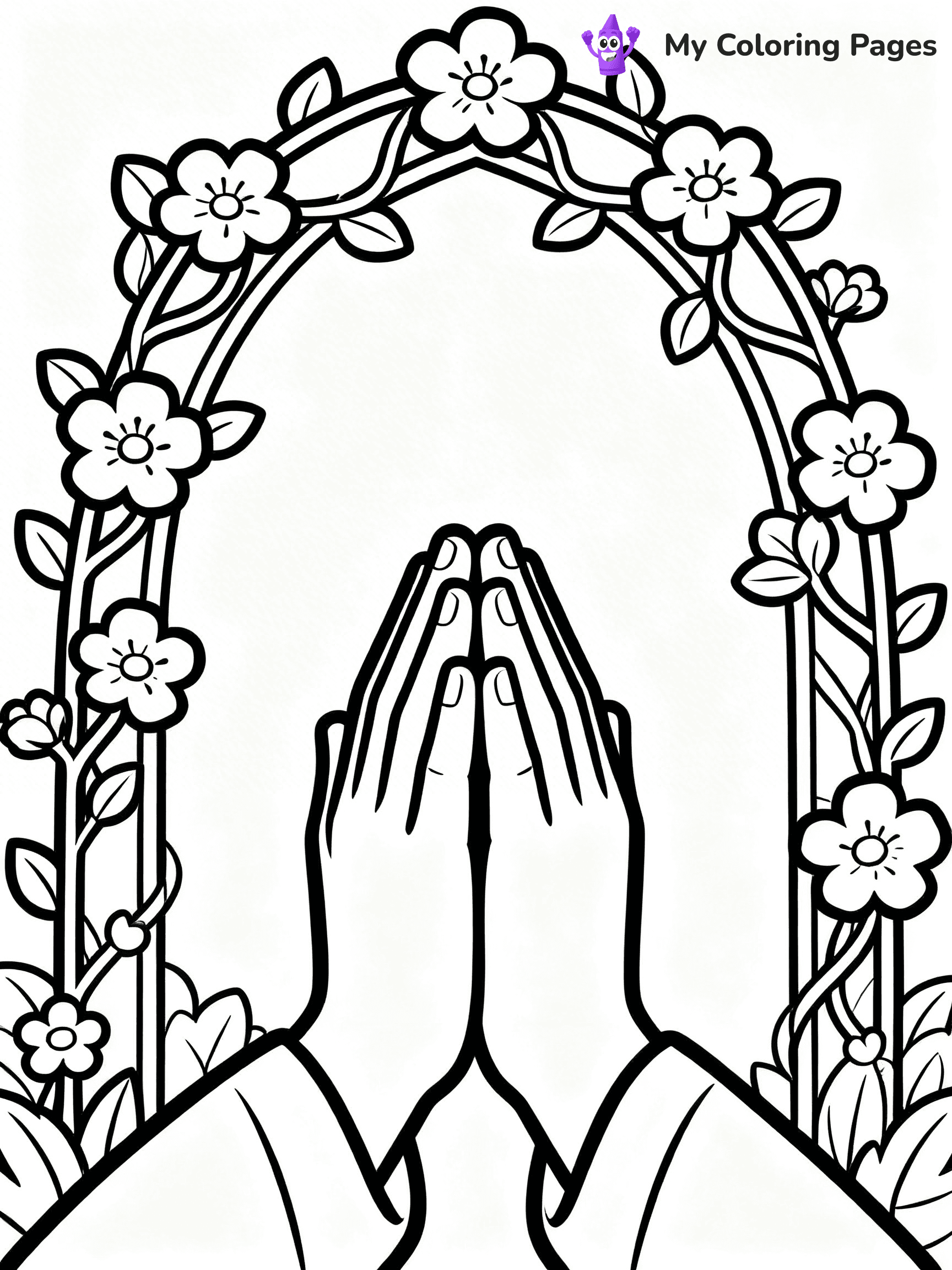Praying Hands Coloring Pages - 38