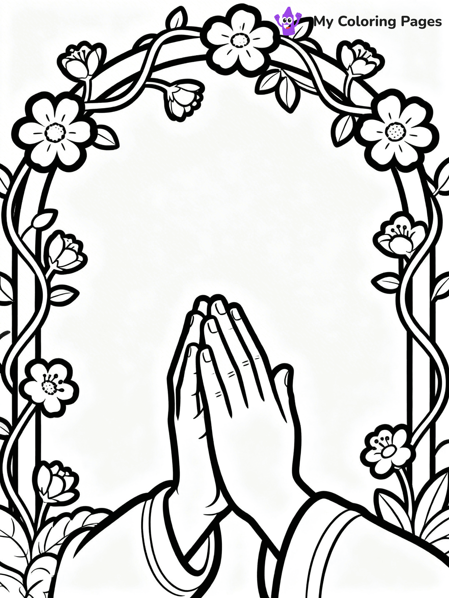 Praying Hands Coloring Pages - 34