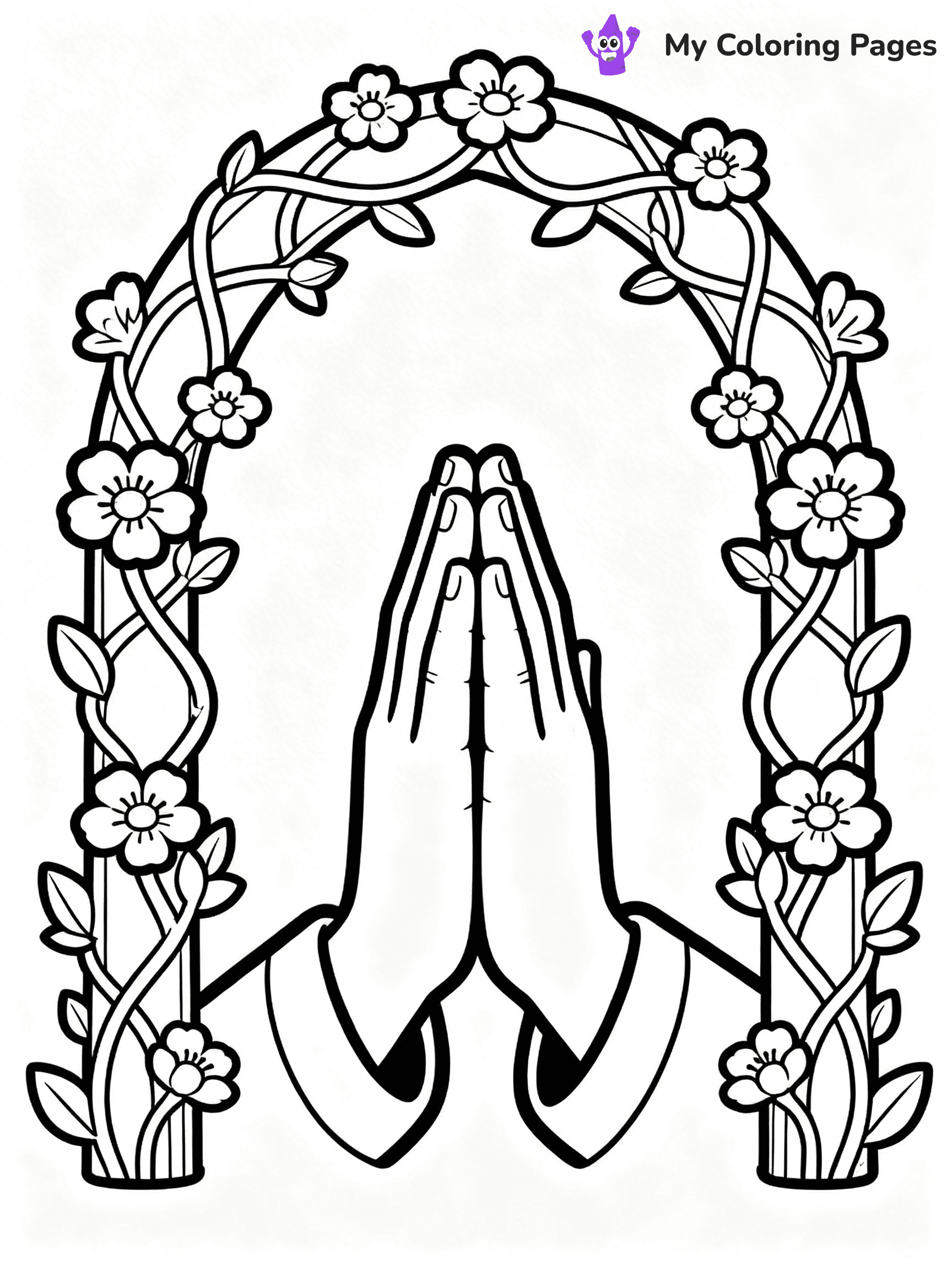 Praying Hands Coloring Pages - 33
