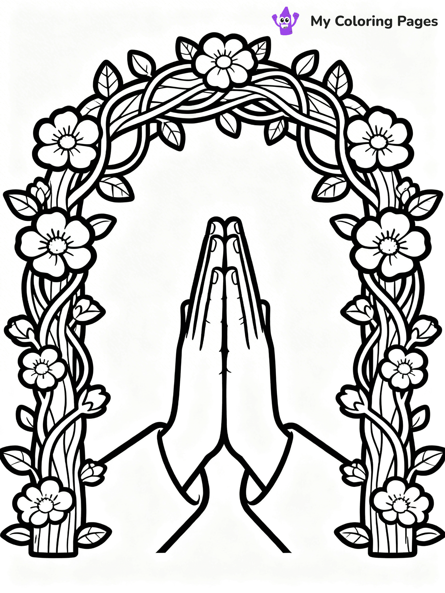 Praying Hands Coloring Pages - 32