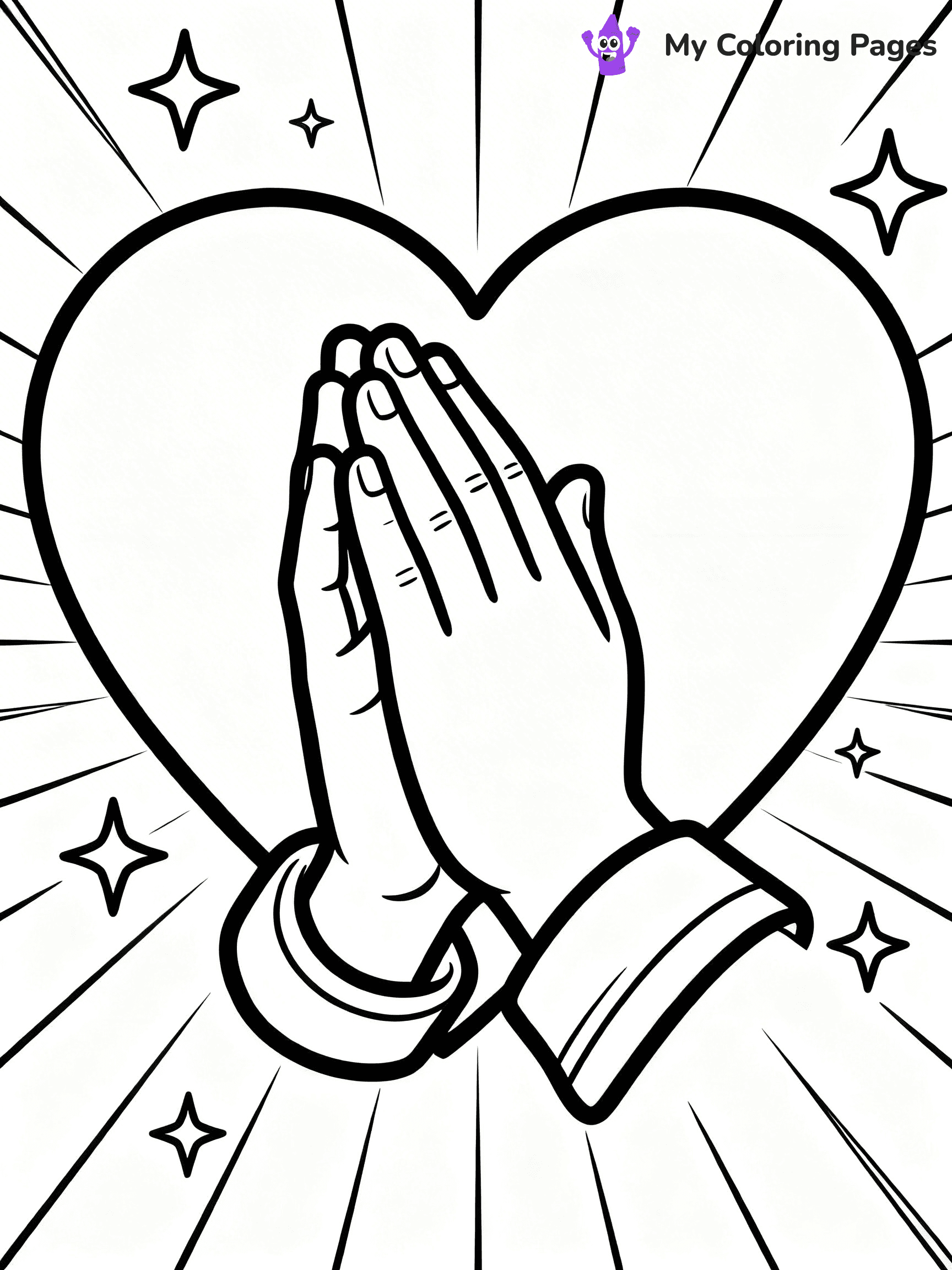 Praying Hands Coloring Pages - 30