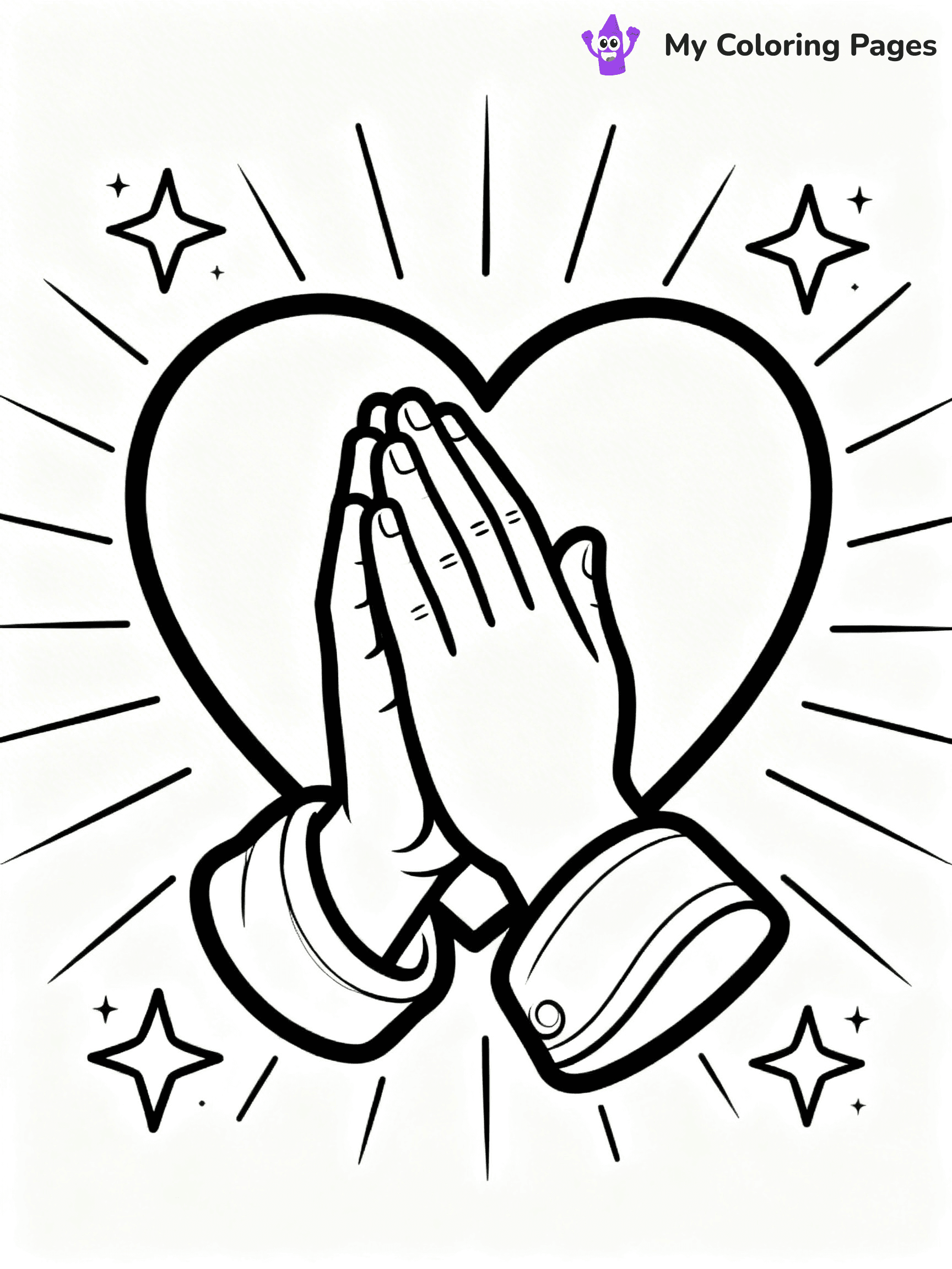 Praying Hands Coloring Pages - 27