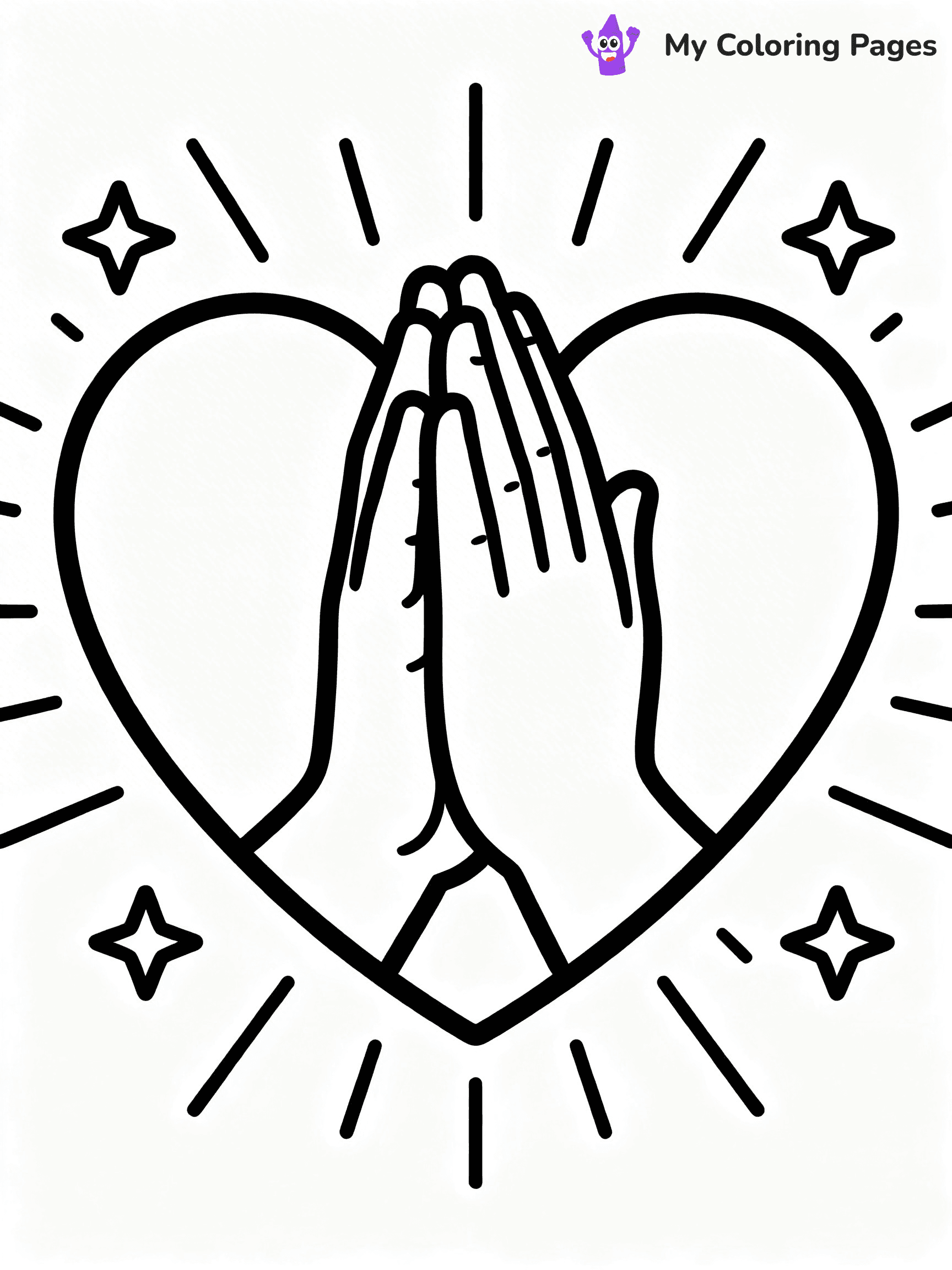 Praying Hands Coloring Pages - 25