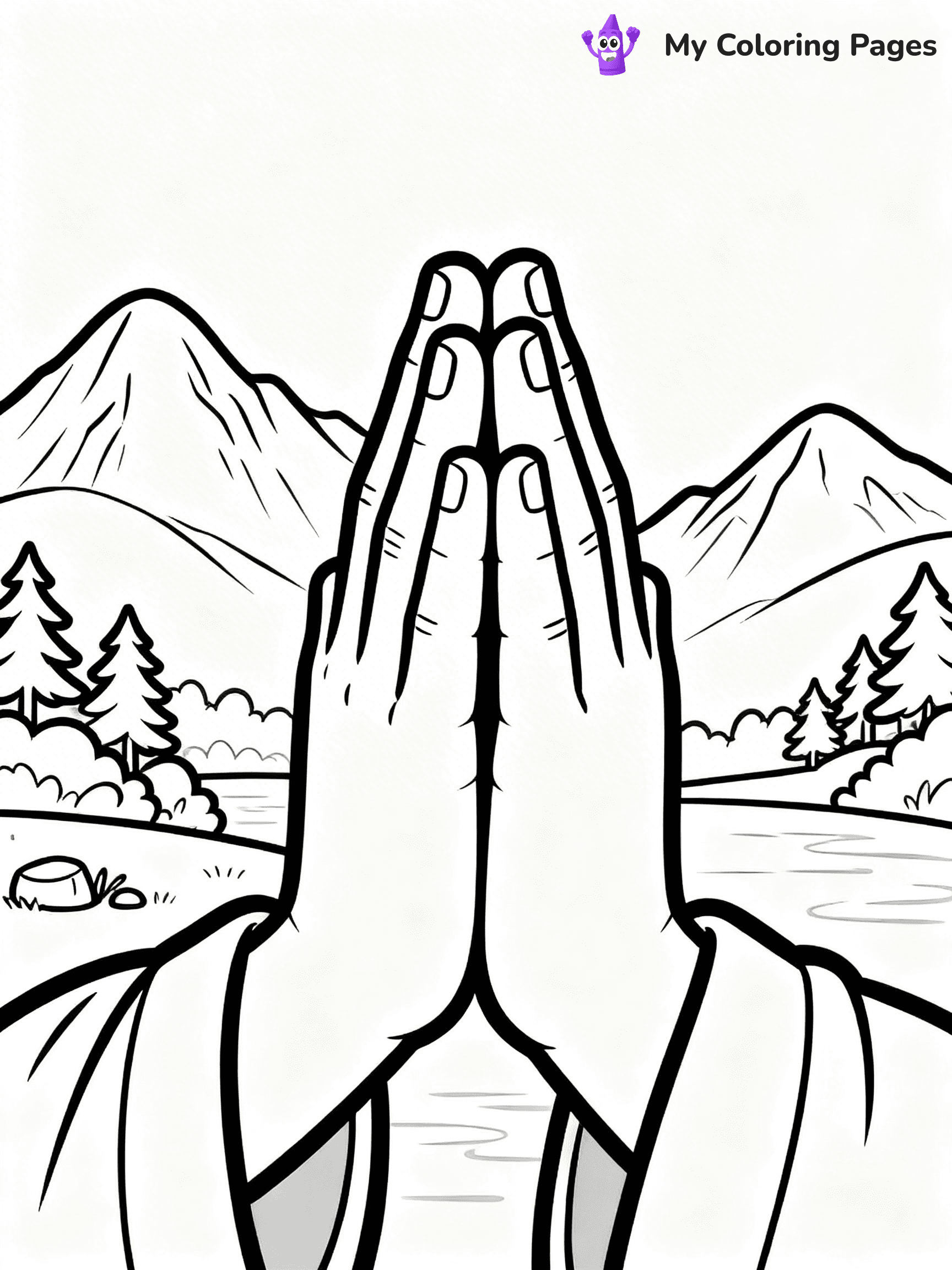 Praying Hands Coloring Pages - 24