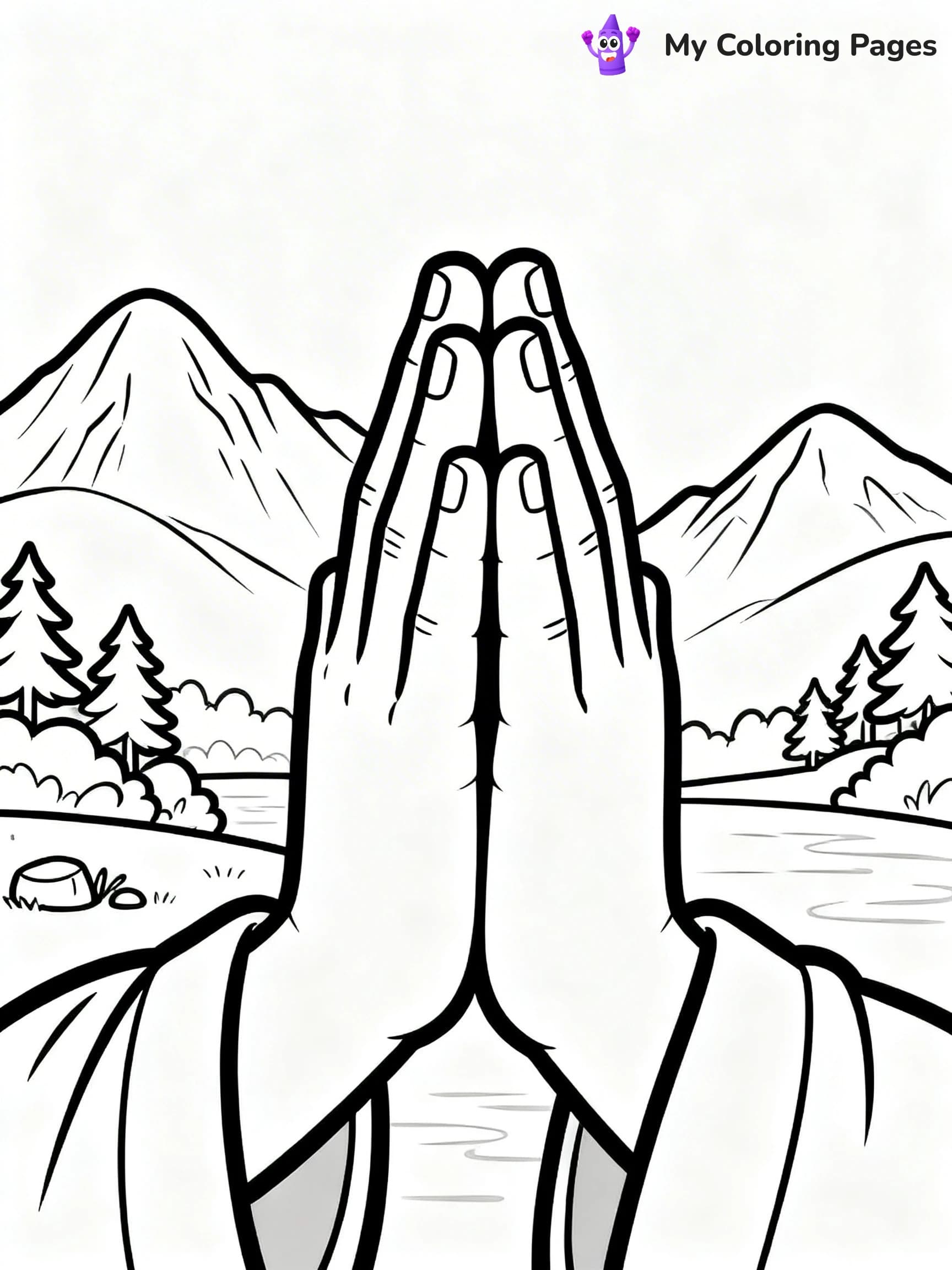 Praying Hands Coloring Pages - 24