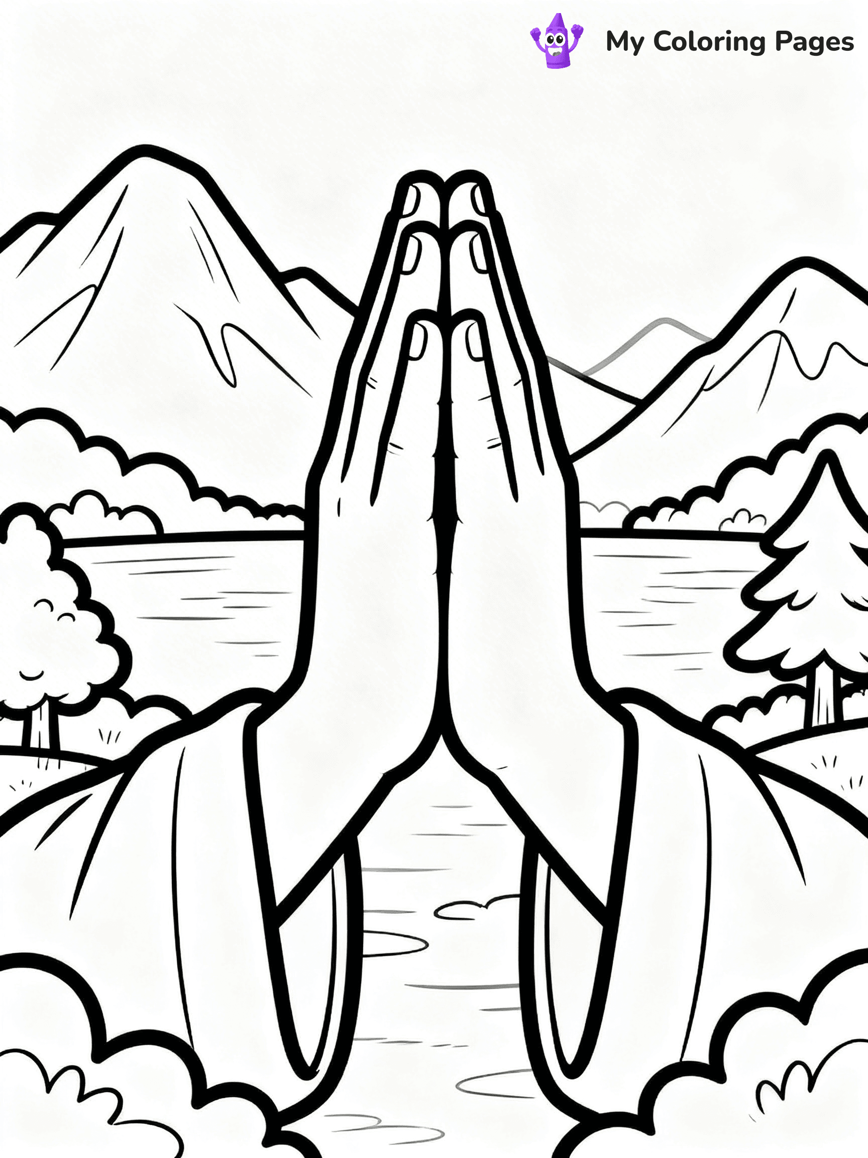 Praying Hands Coloring Pages - 23