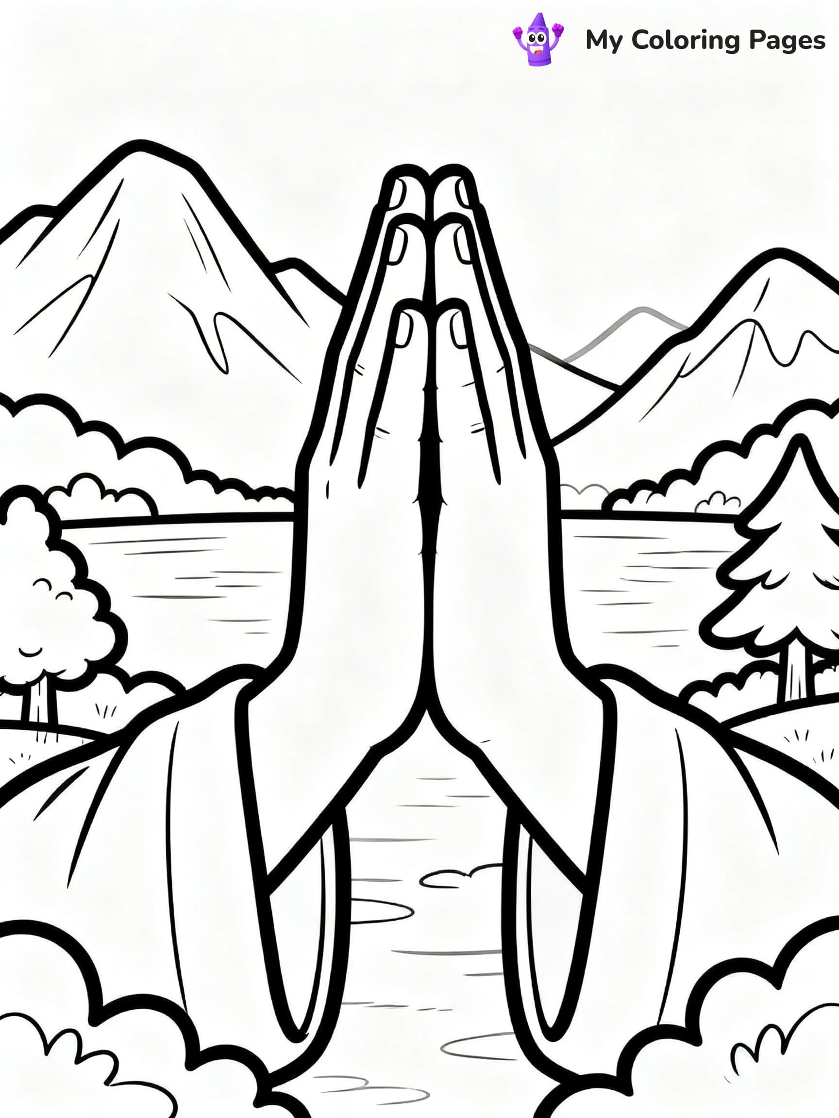 Praying Hands Coloring Pages - 23