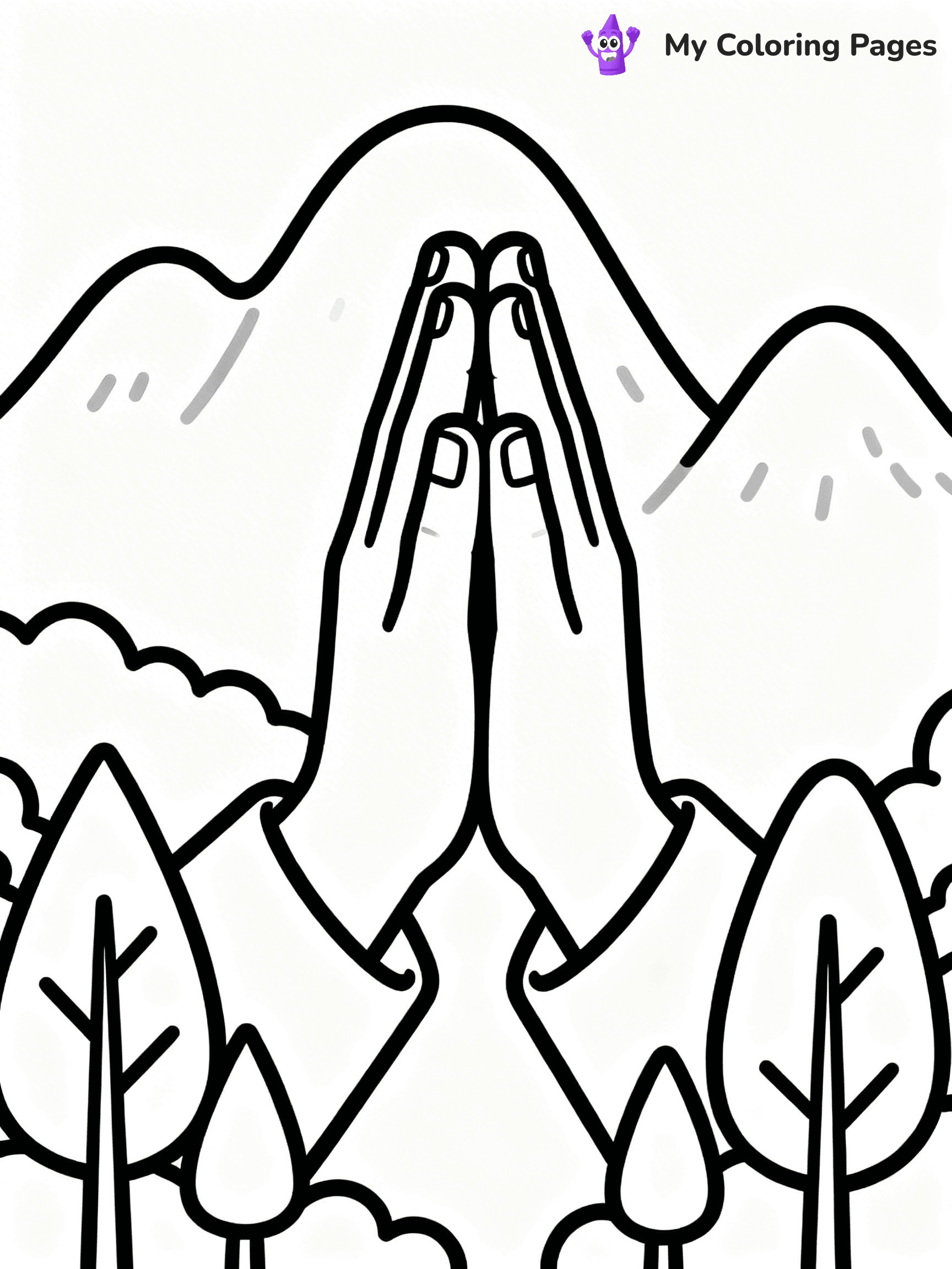 Praying Hands Coloring Pages - 22