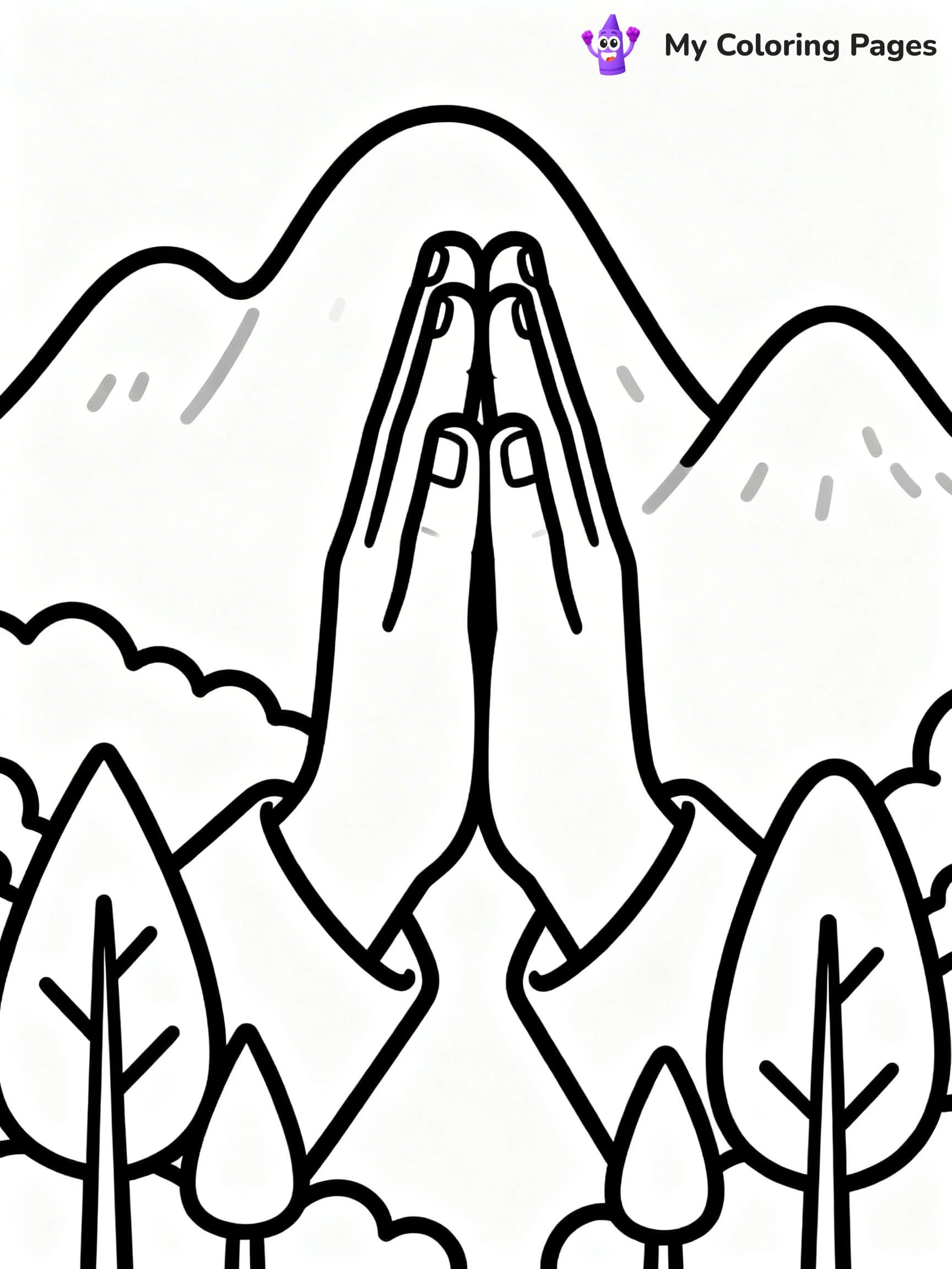Praying Hands Coloring Pages - 22