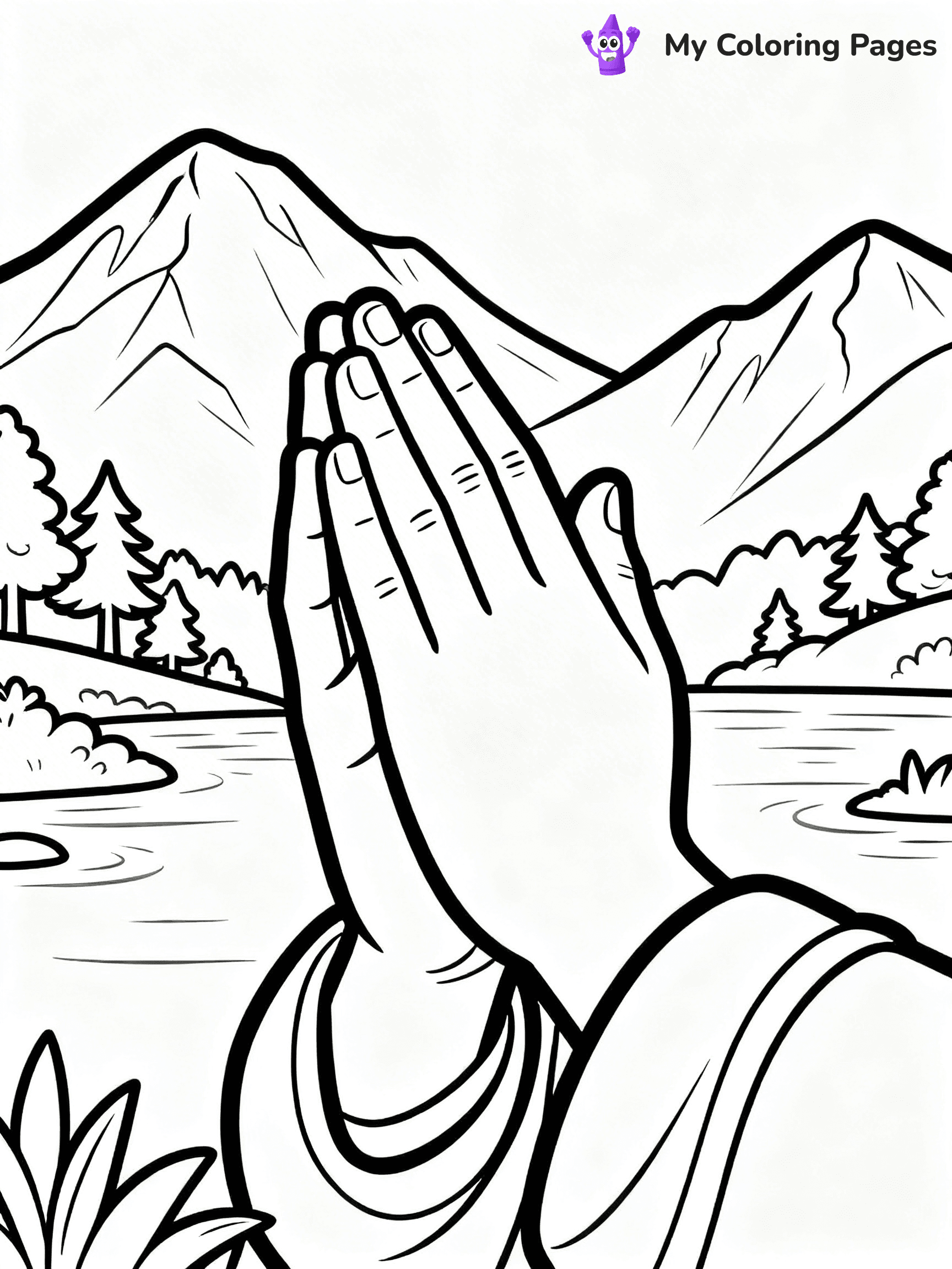 Praying Hands Coloring Pages - 21