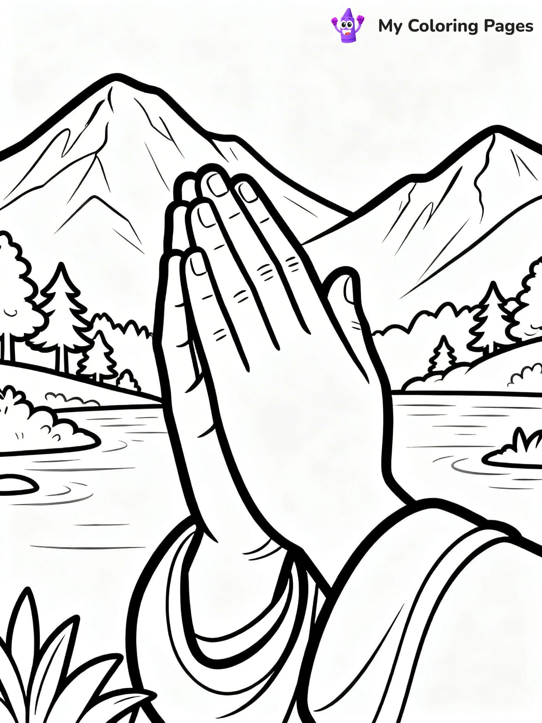 Praying Hands Coloring Pages - 21
