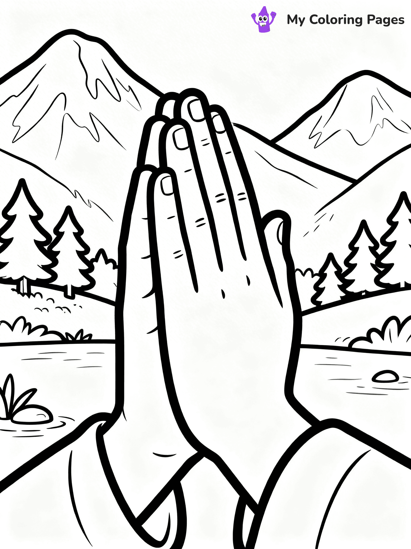 Praying Hands Coloring Pages - 20