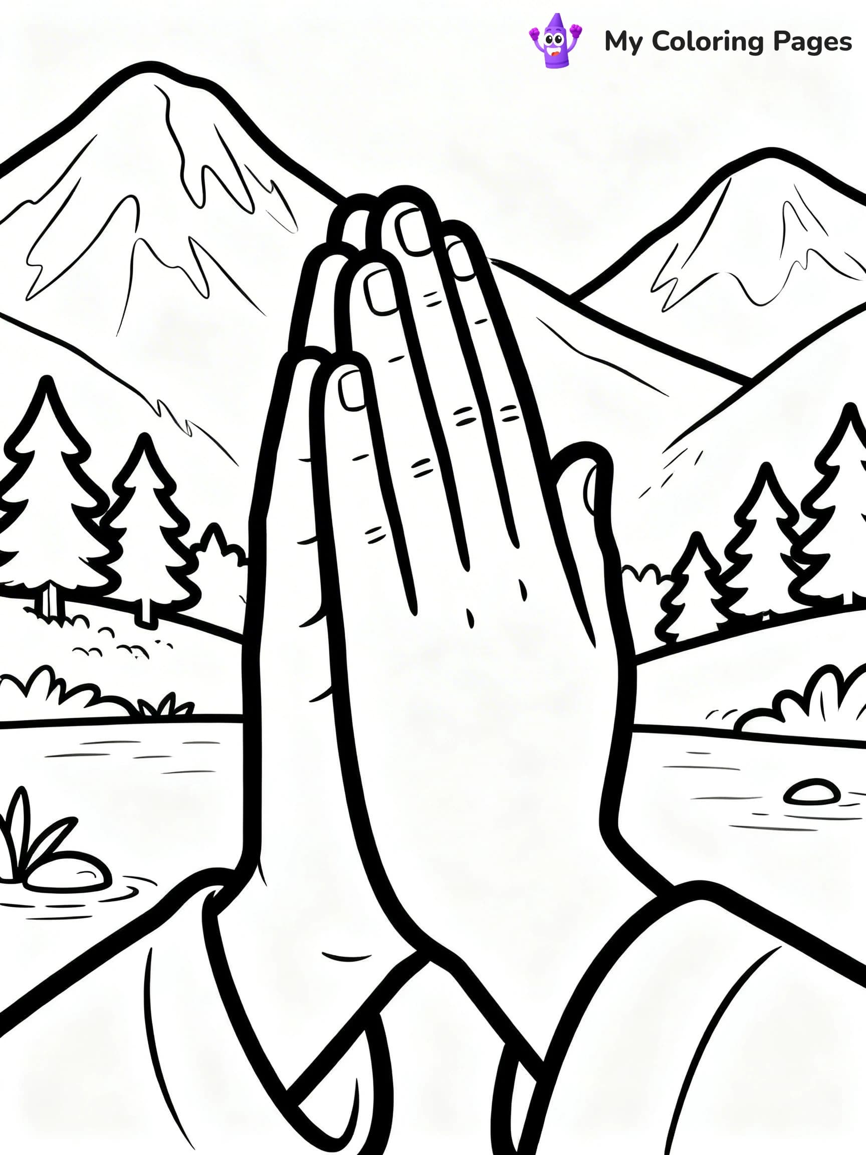 Praying Hands Coloring Pages - 20