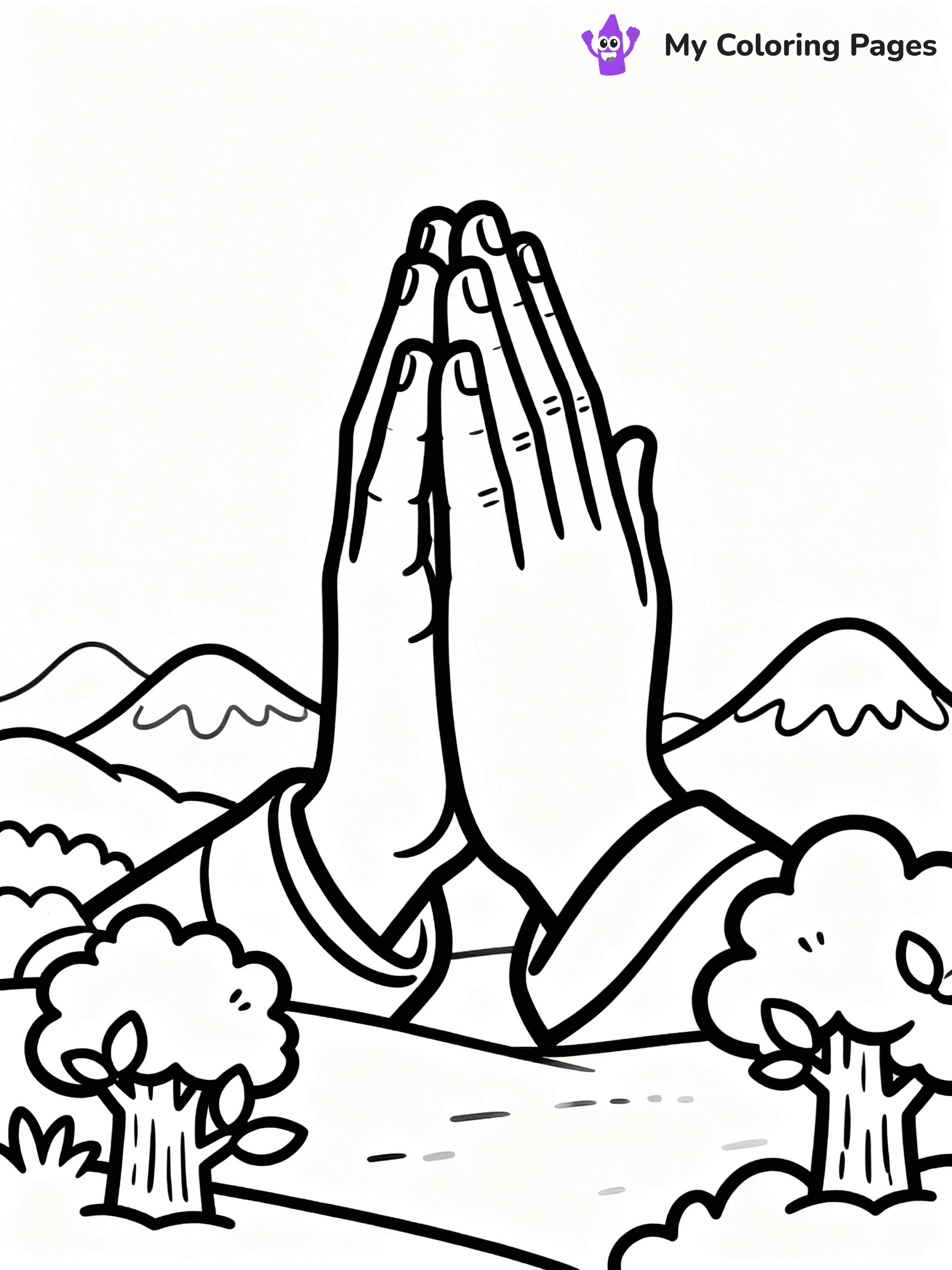 Praying Hands Coloring Pages - 19